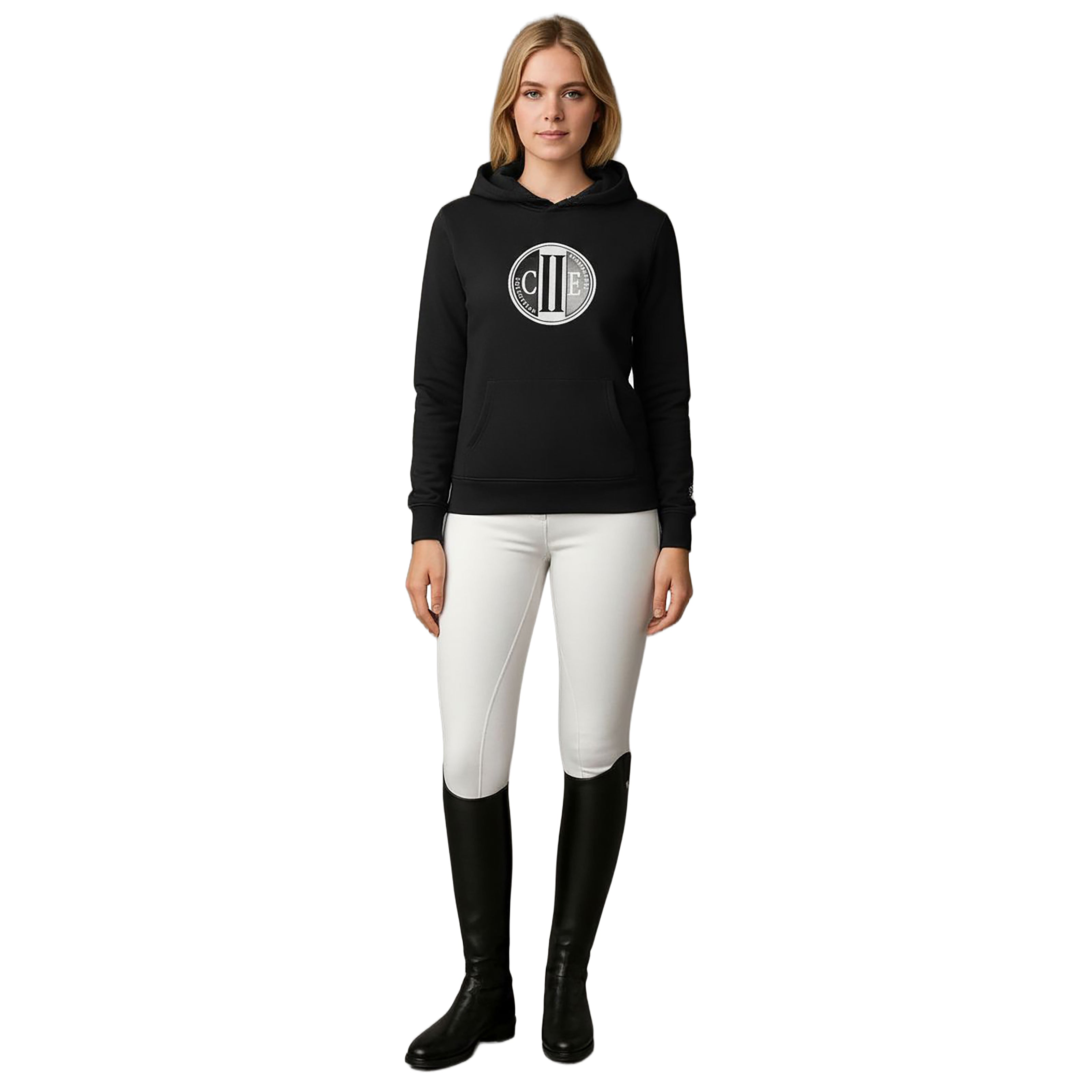 STOCTON Unisex Longsleeved Hoodie Black (Jet Black)