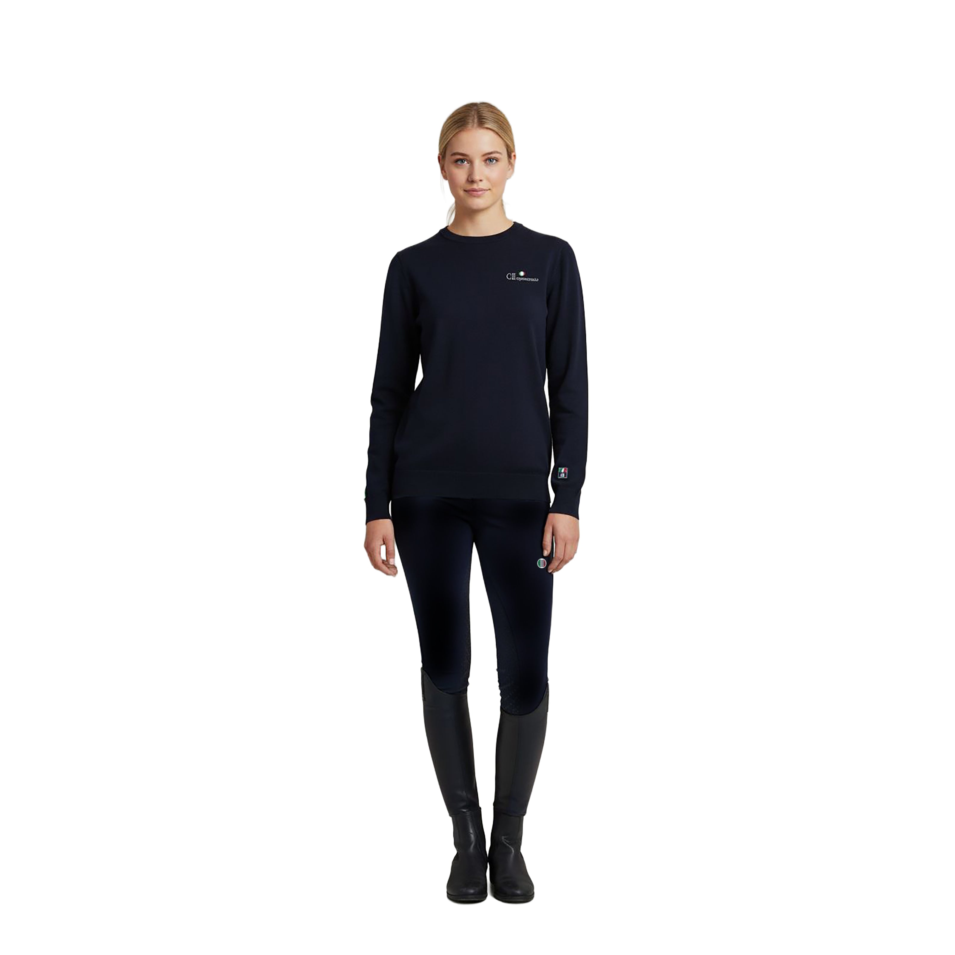 TRACY Longsleeved RN Pullover Navy (Black Iris)