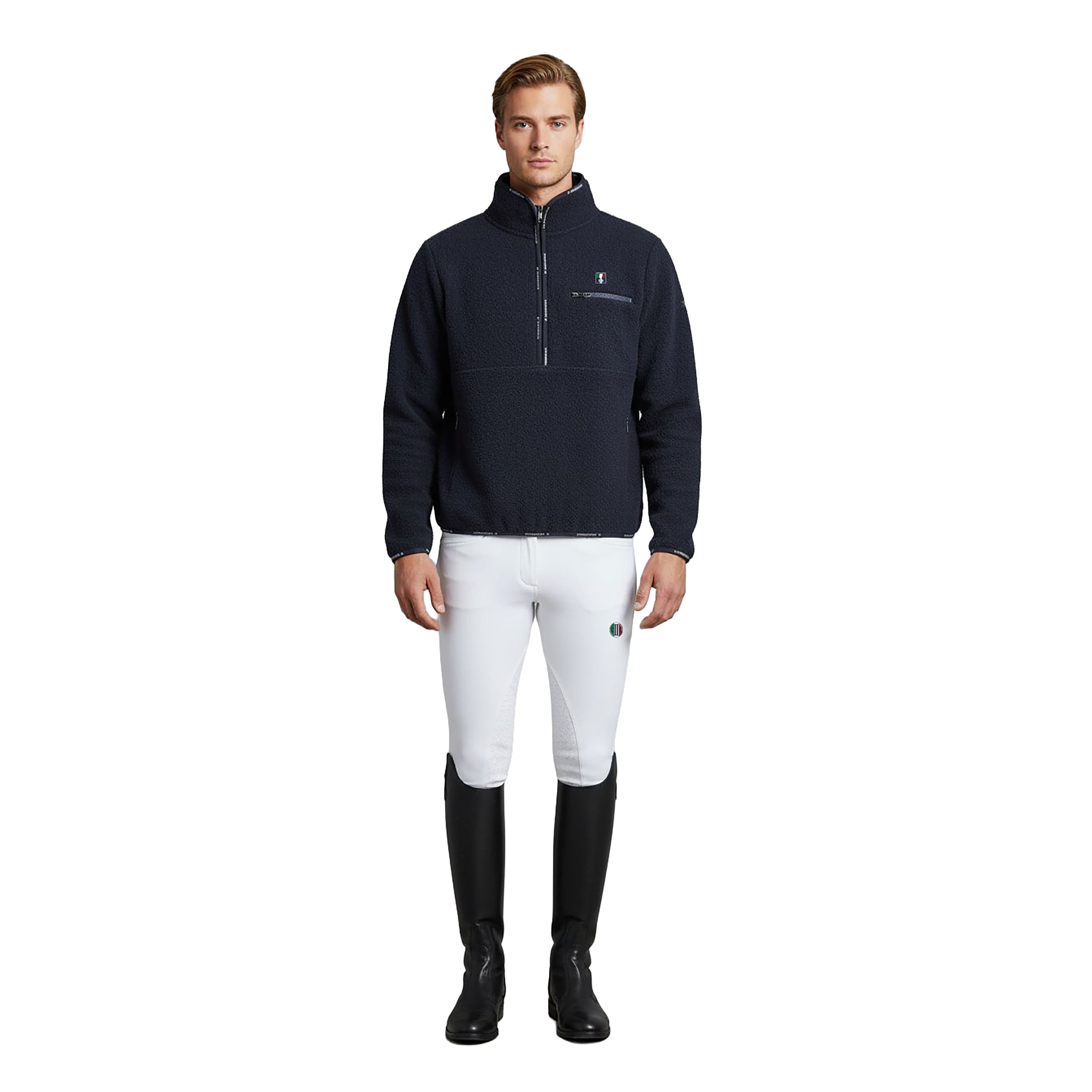 SACRAMENTO Sherpa Fleece Pullover Navy (Black Iris)