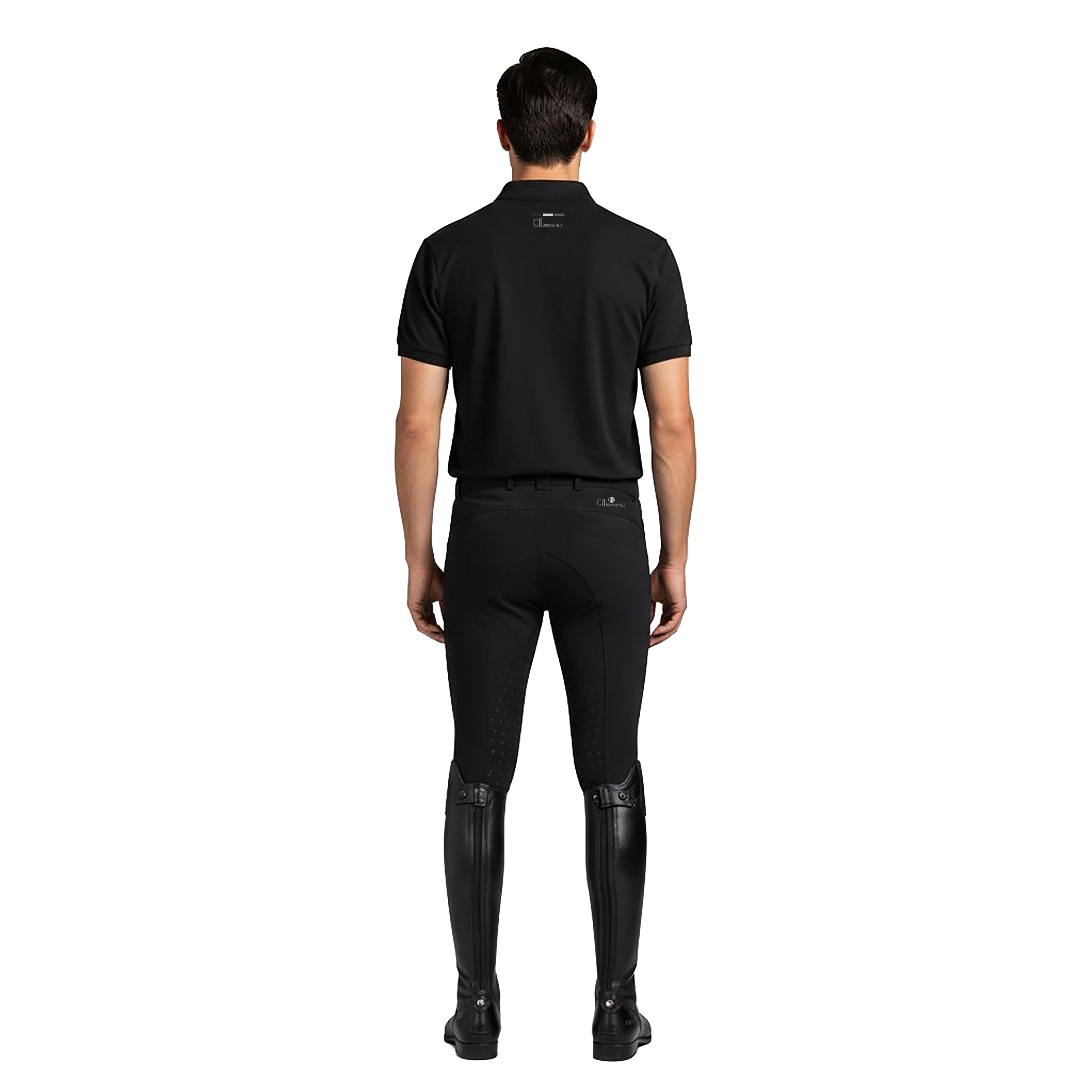 MIDTOWN Poloneck Pique T-Shirt Black (Jet Black)