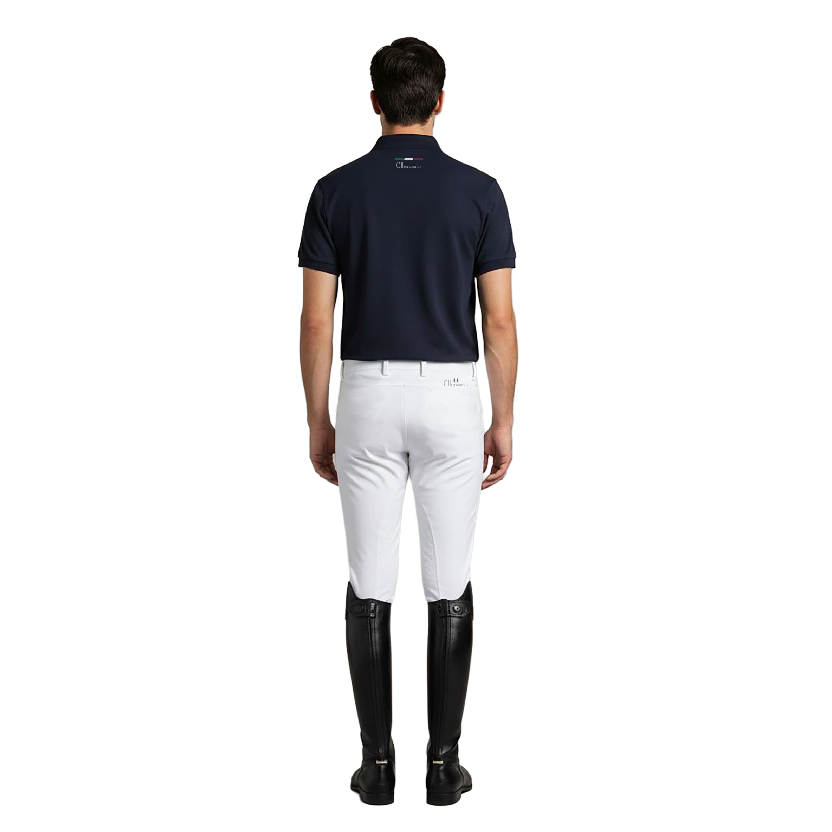 MIDTOWN Poloneck Pique T-Shirt Navy (Black Iris)