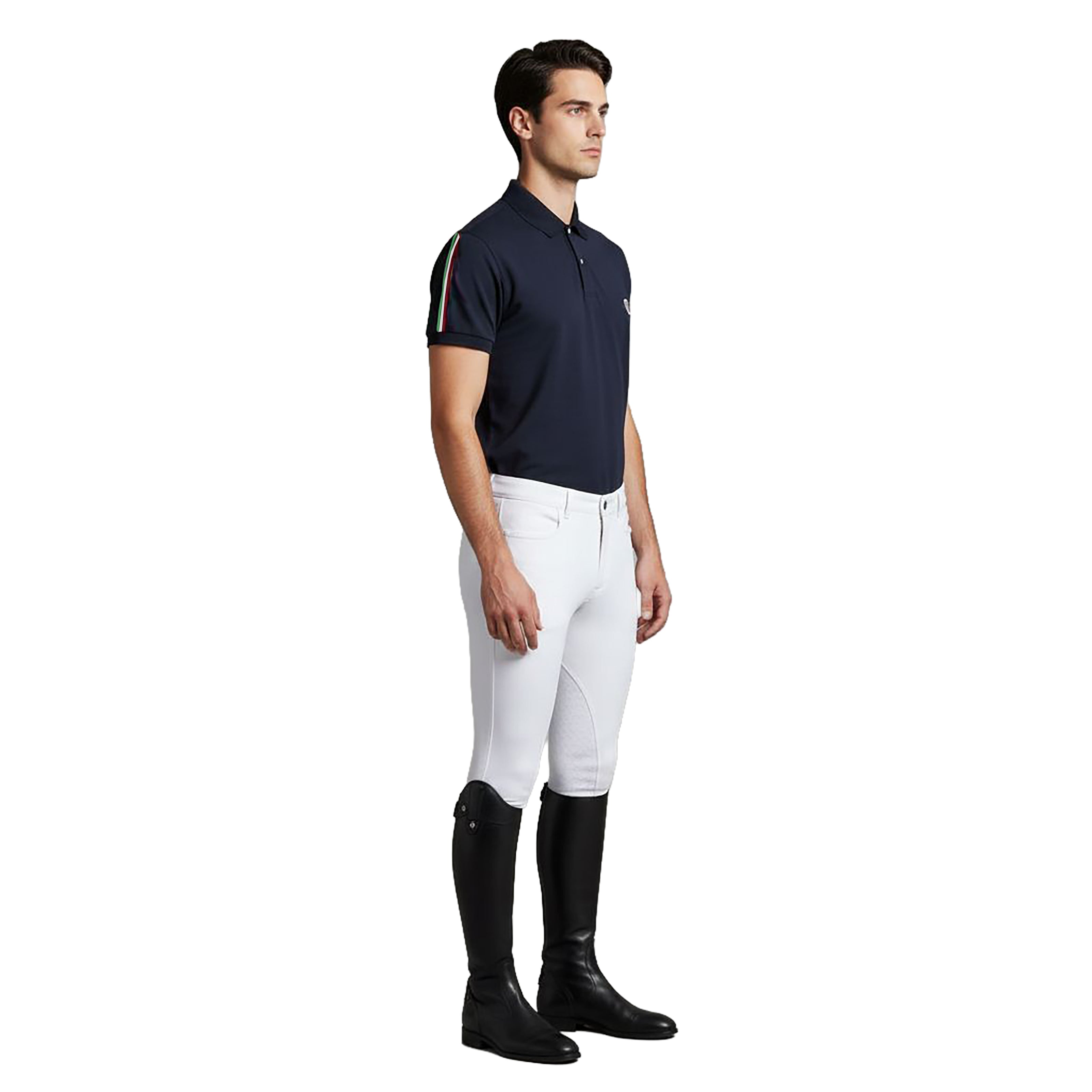 MIDTOWN Poloneck Pique T-Shirt Navy (Black Iris)