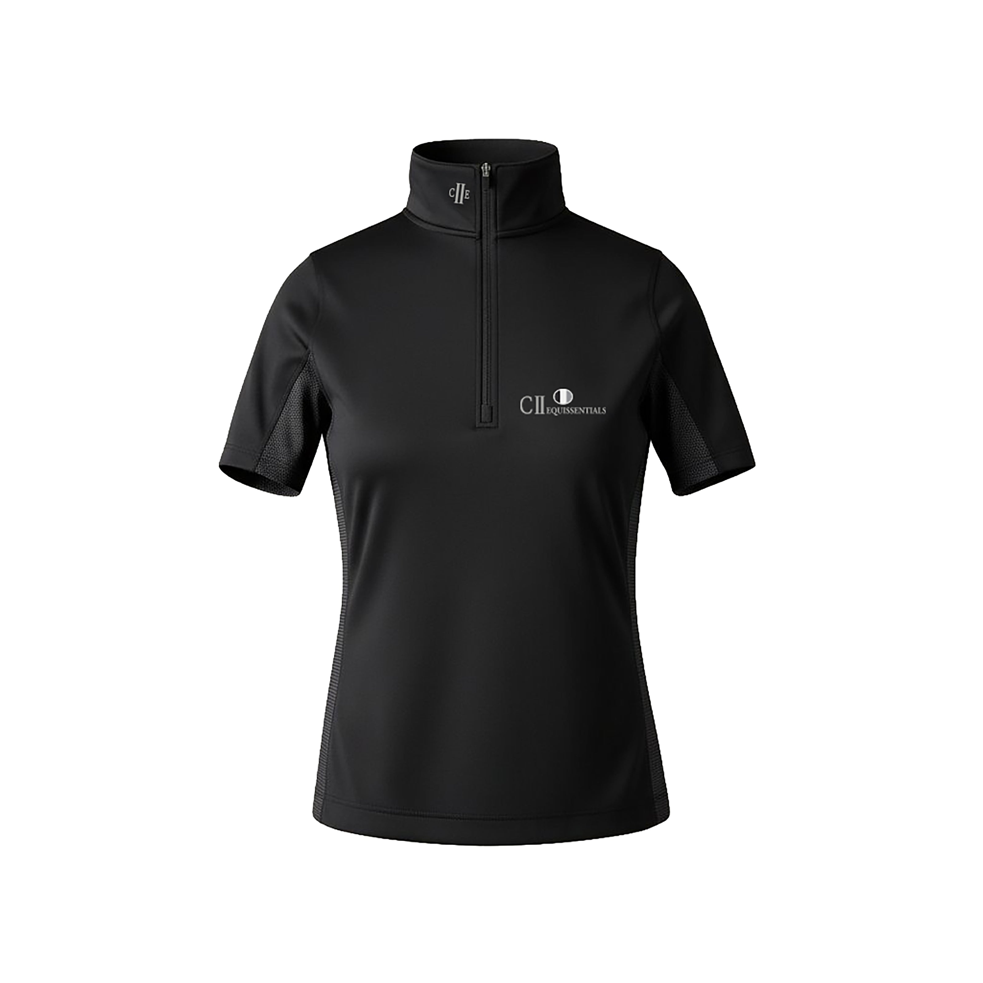 BAKERSFIELD Ladies Zip Neck Showshirt Black (Jet Black)