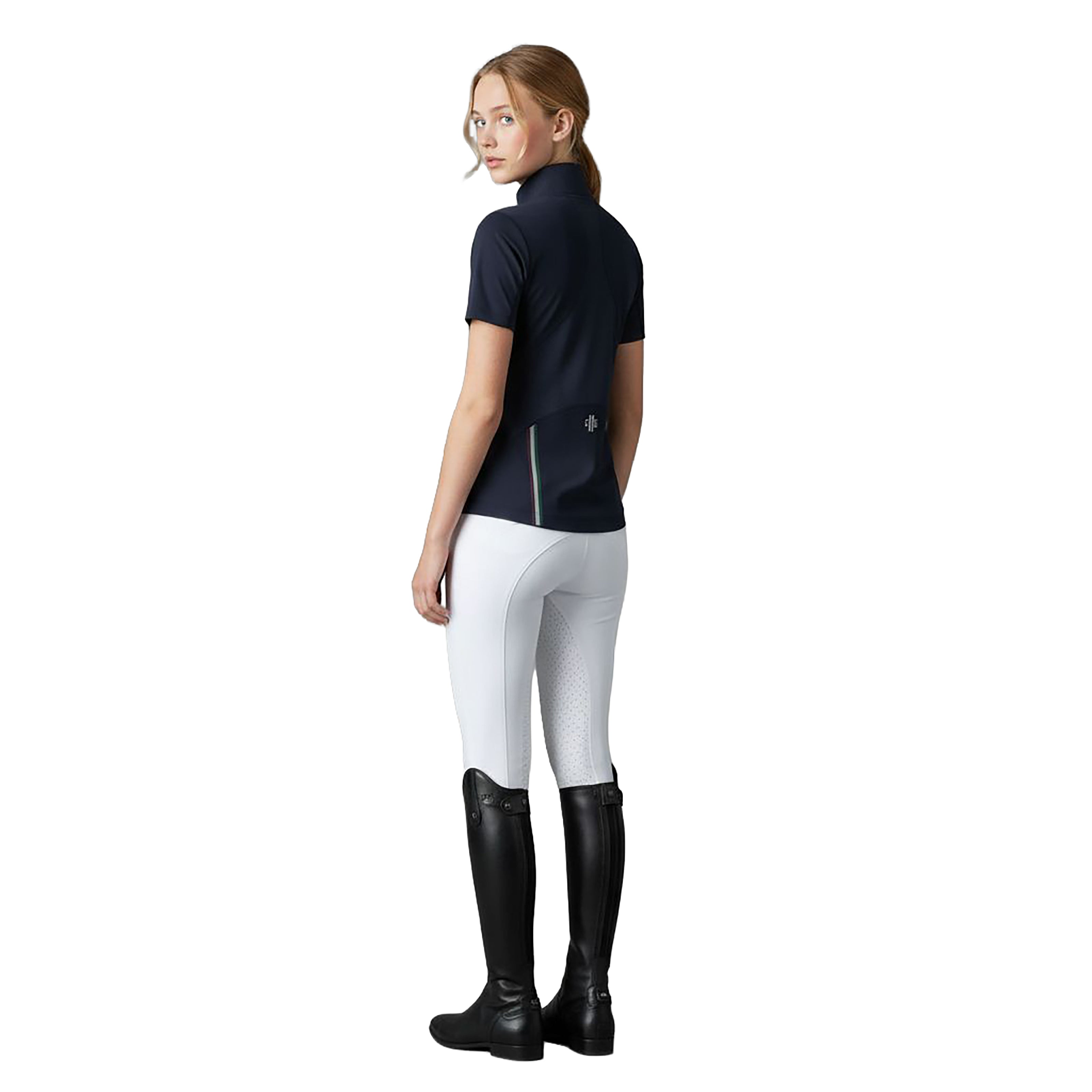BAKERSFIELD Ladies Zip Neck Showshirt Navy (Black Iris)
