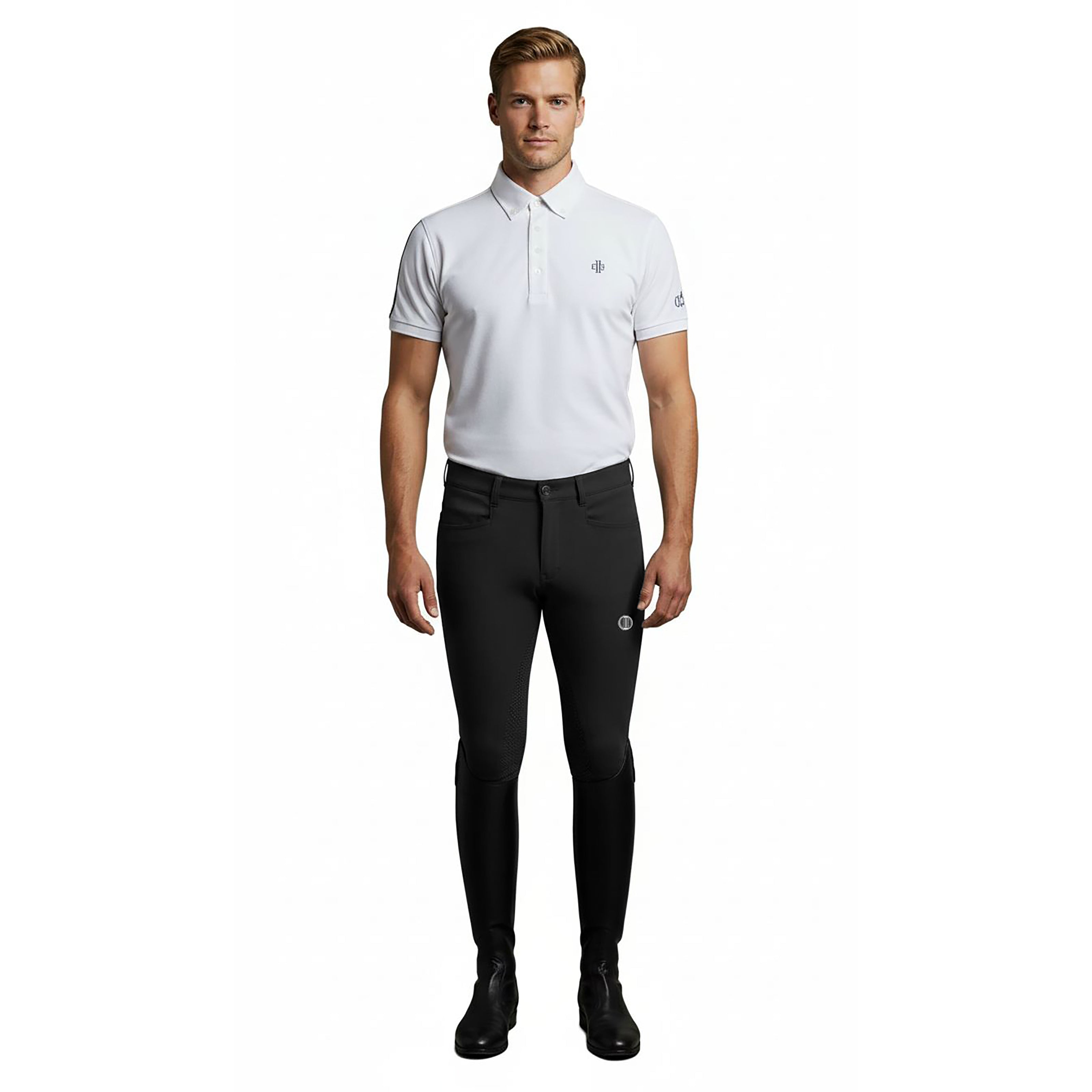 FULLERTON Mens Kneegrip Breeches Black (Jet Black)