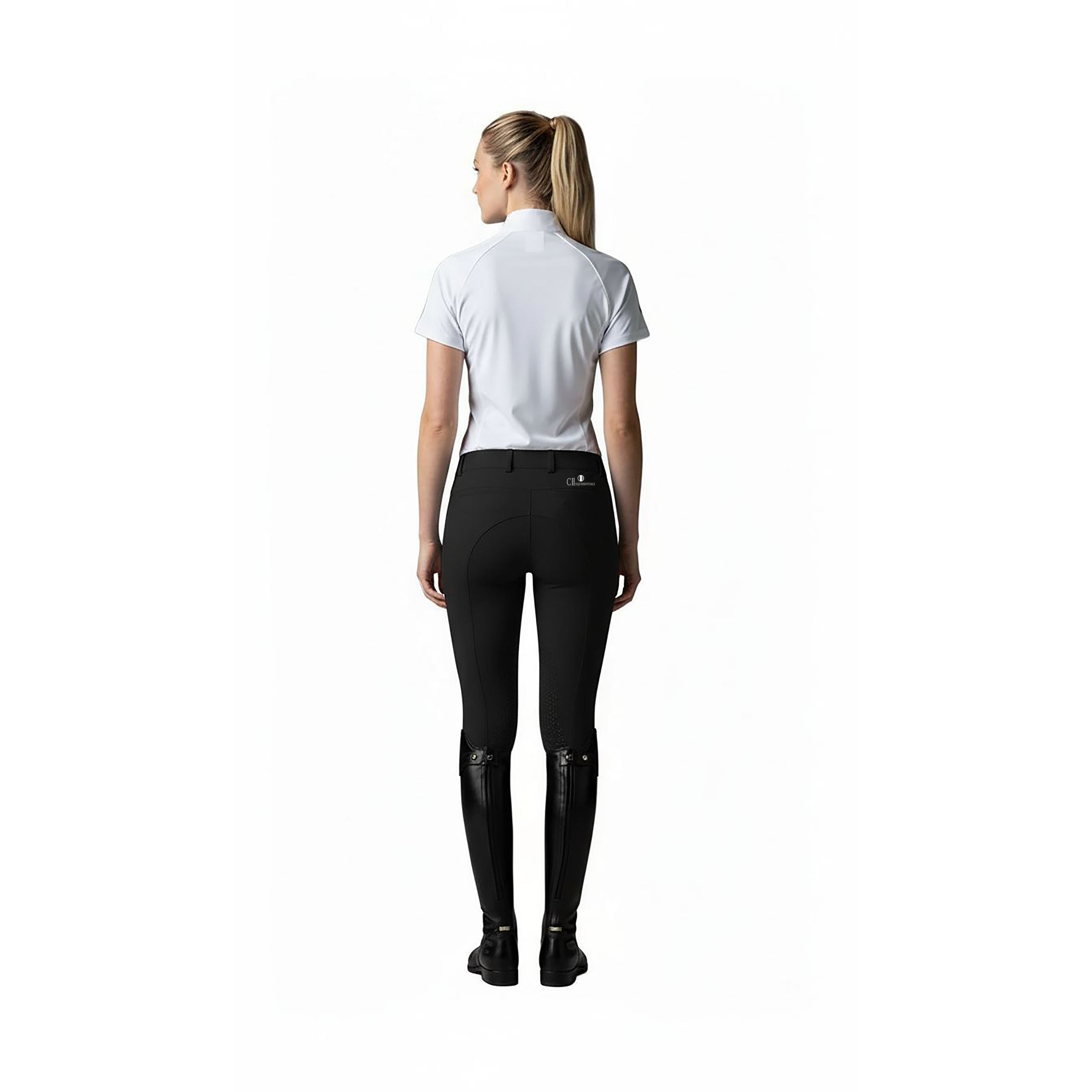 FRESNO COLOR Ladies Kneegrip Breeches Black (Jet Black)