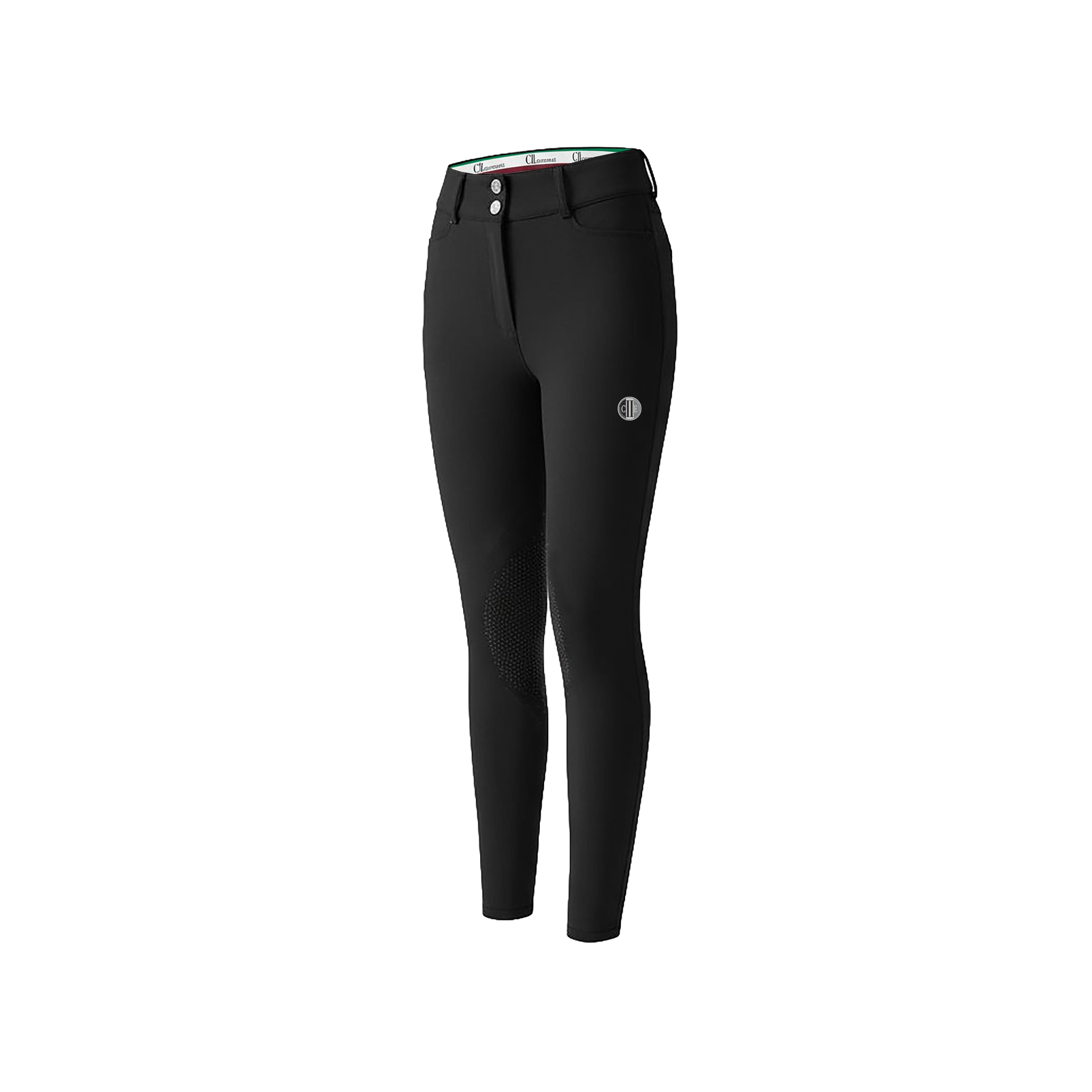 FRESNO COLOR Ladies Kneegrip Breeches Black (Jet Black)