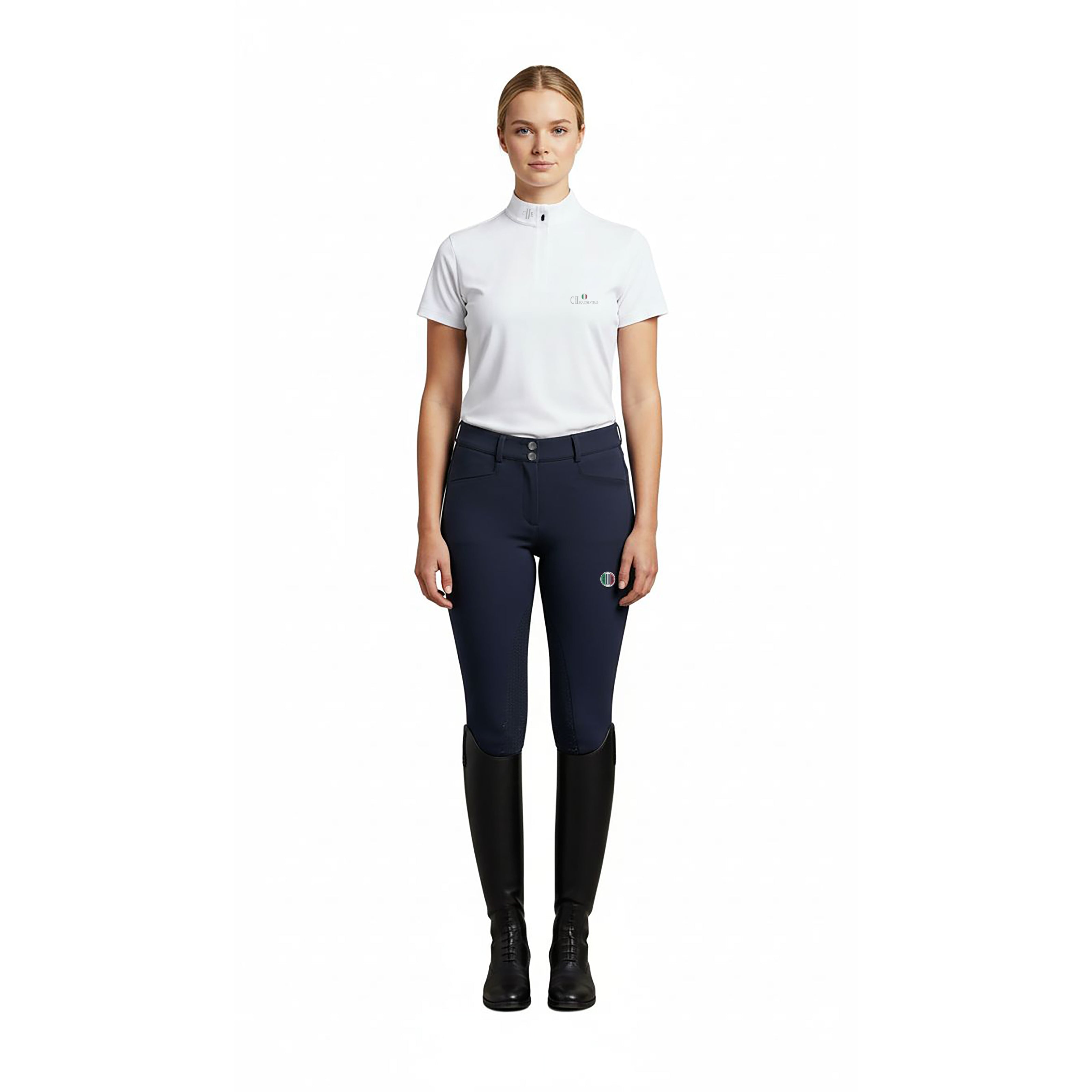 FRESNO COLOR Ladies Kneegrip Breeches Navy (Black Iris)