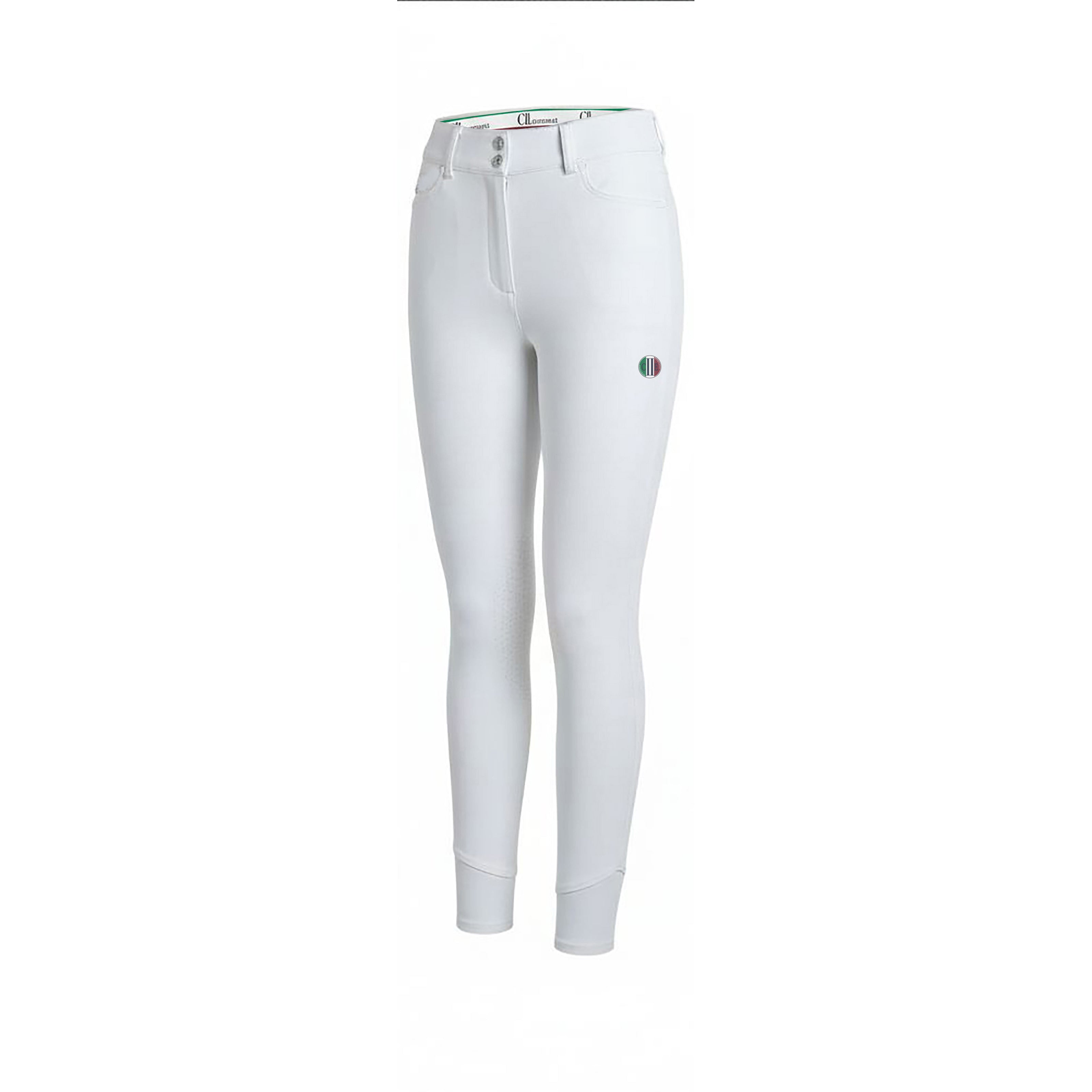 FRESNO WHITE Ladies Knee grip Breeches White (Optical White)