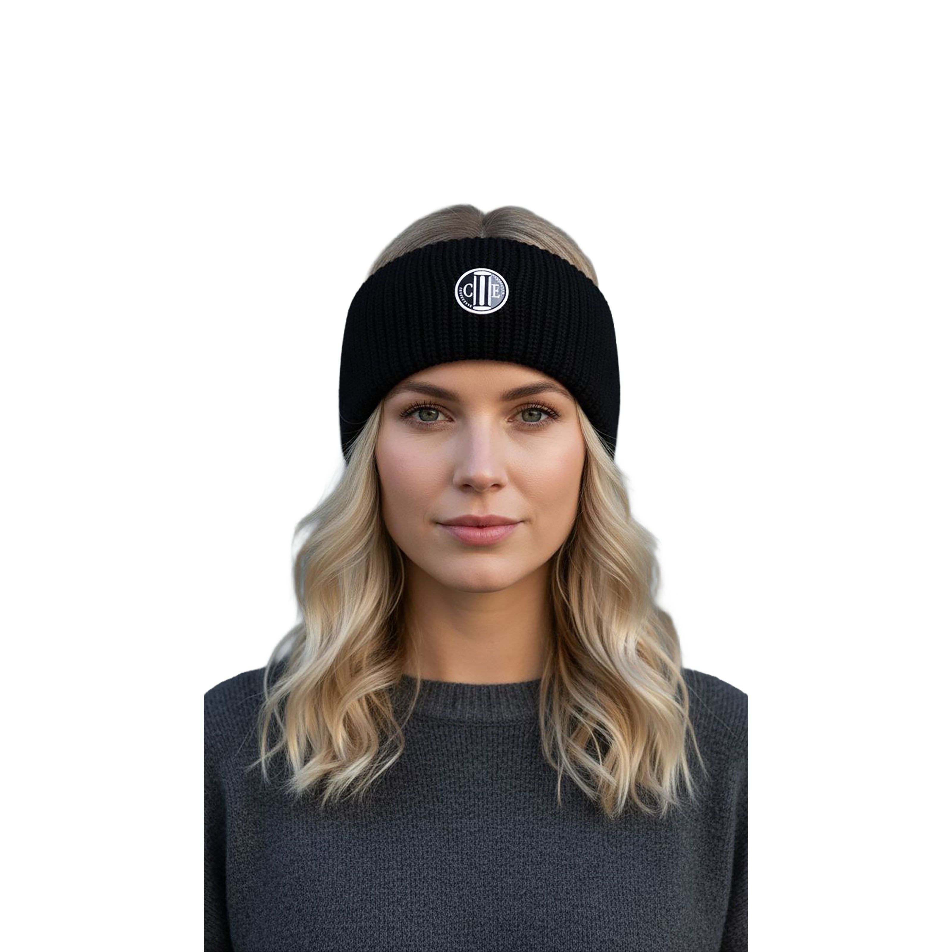 TUSTIN Wool Knitted headband Black (Jet Black)
