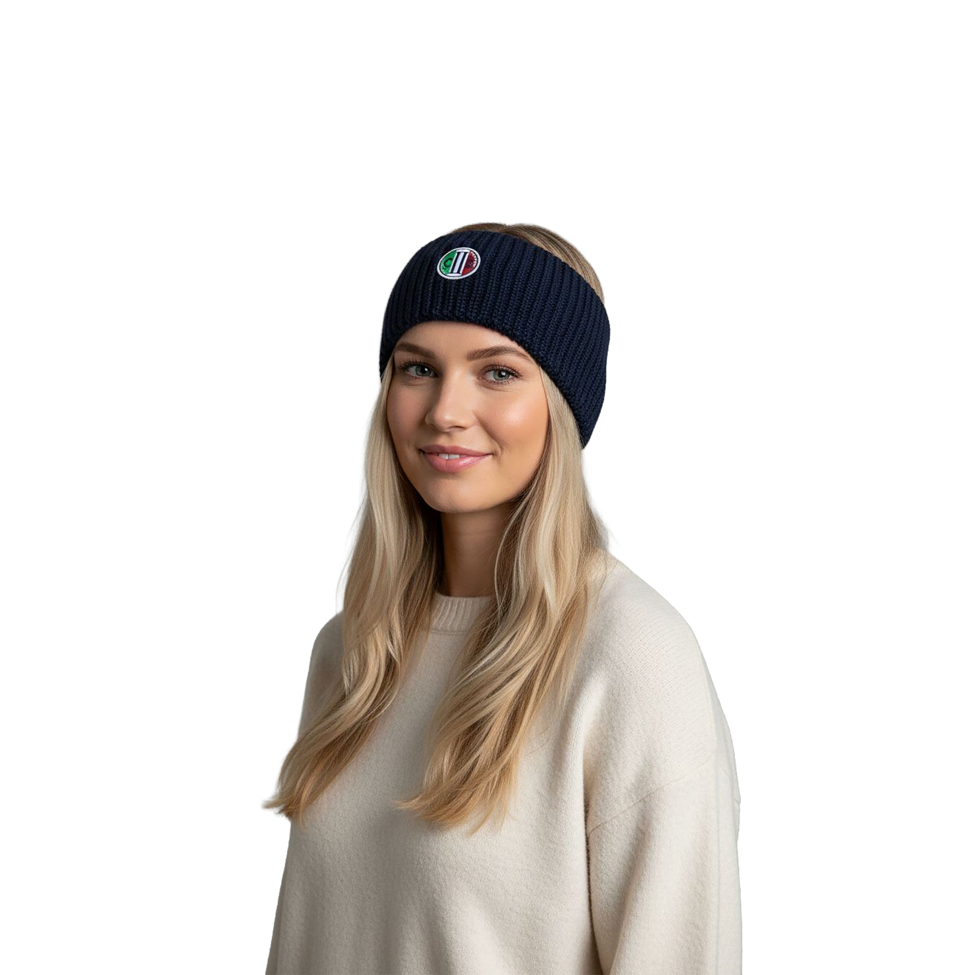 TUSTIN Wool Knitted headband Navy (Black Iris)