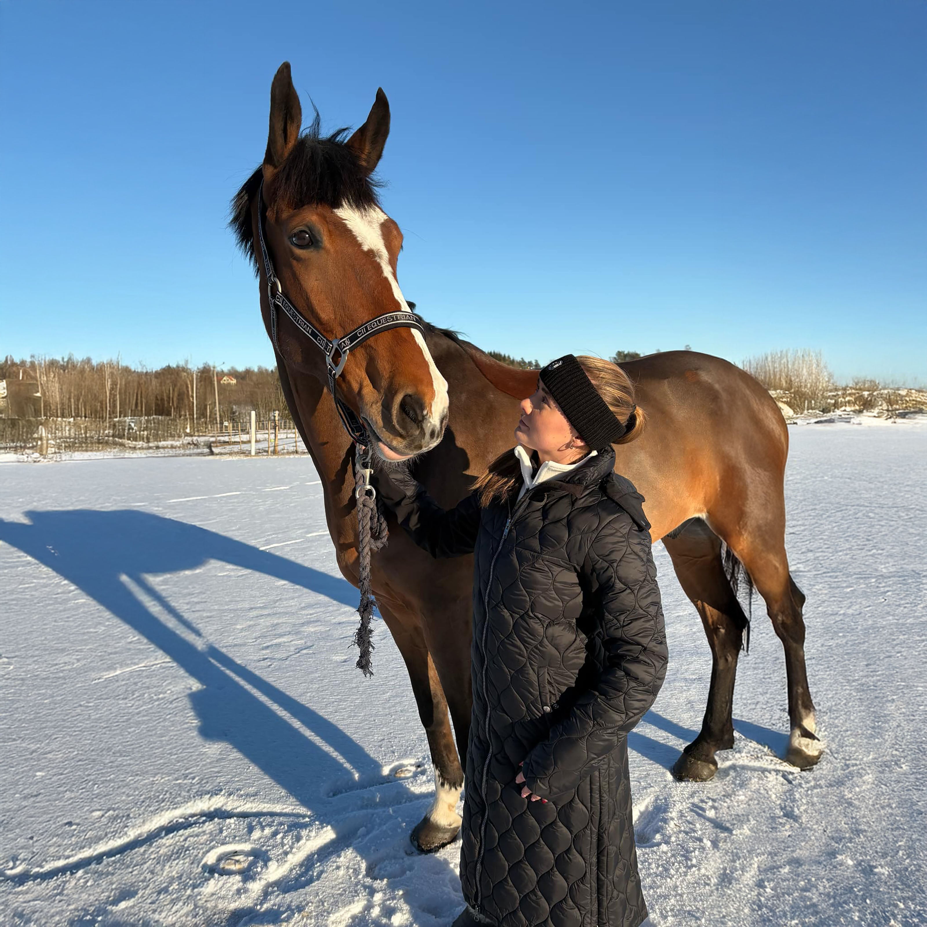 TUSTIN Wool Knitted headband Navy (Black Iris)