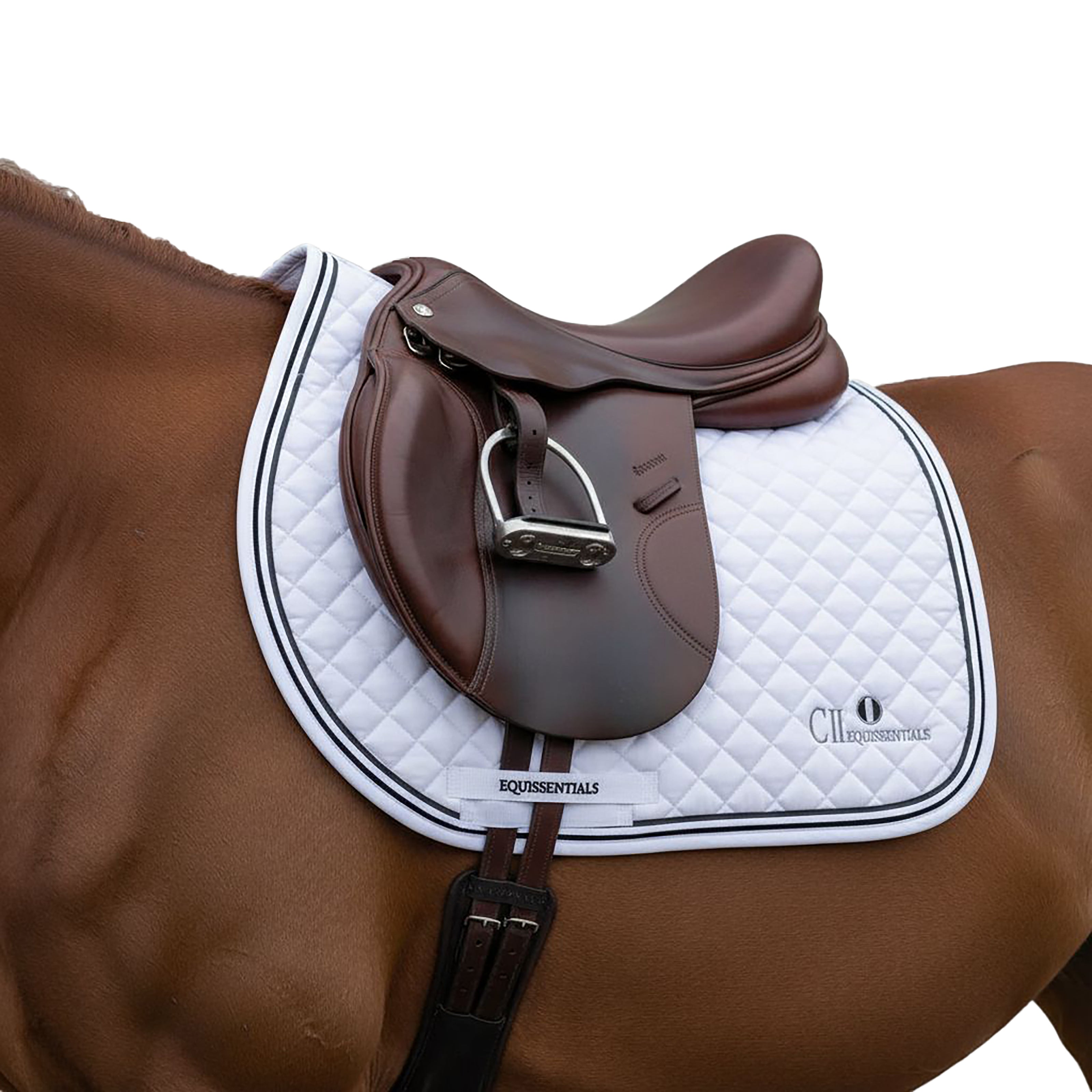 SORRENTO Jumping Saddle pad White w Black/ Grey