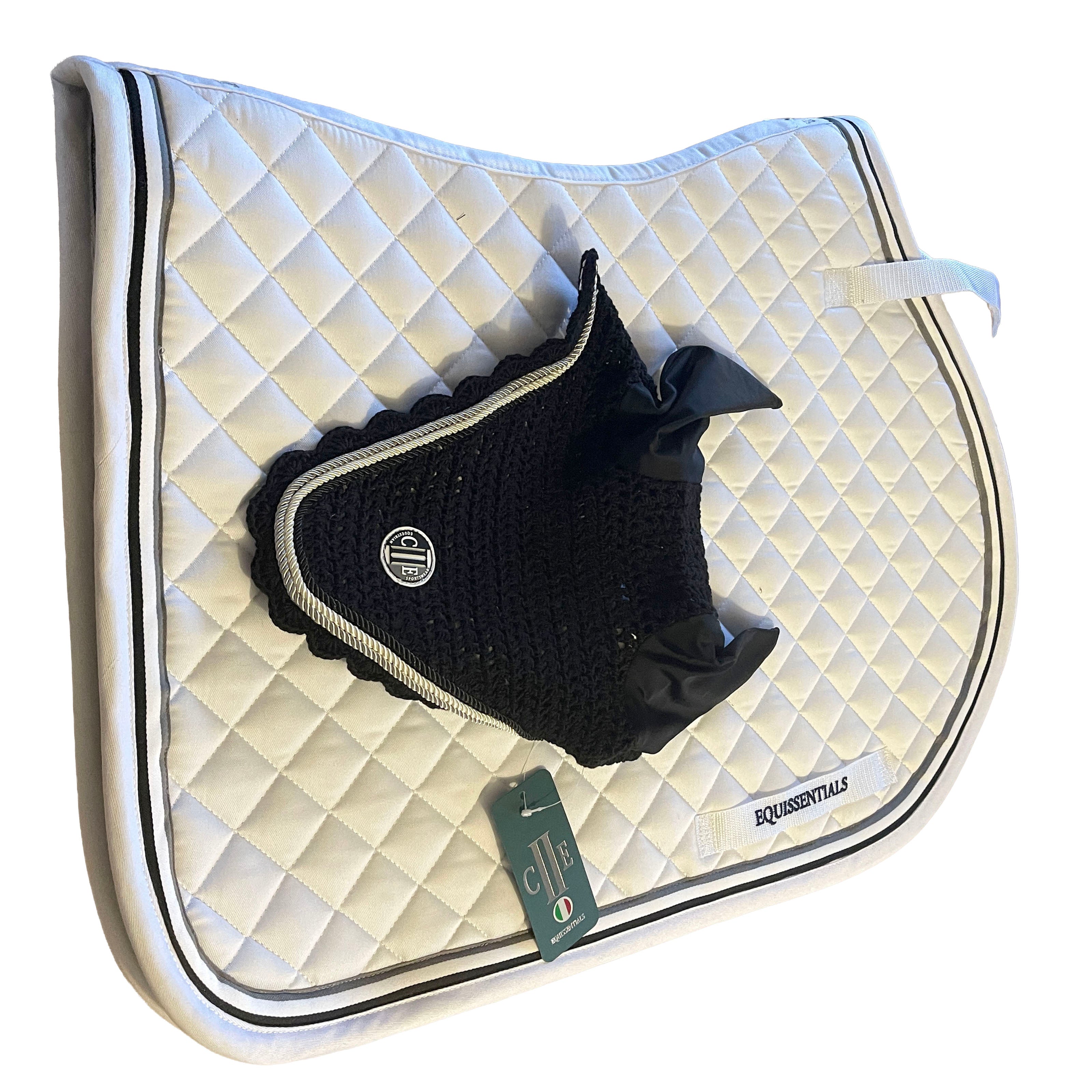 SORRENTO Jumping Saddle pad White w Black/ Grey