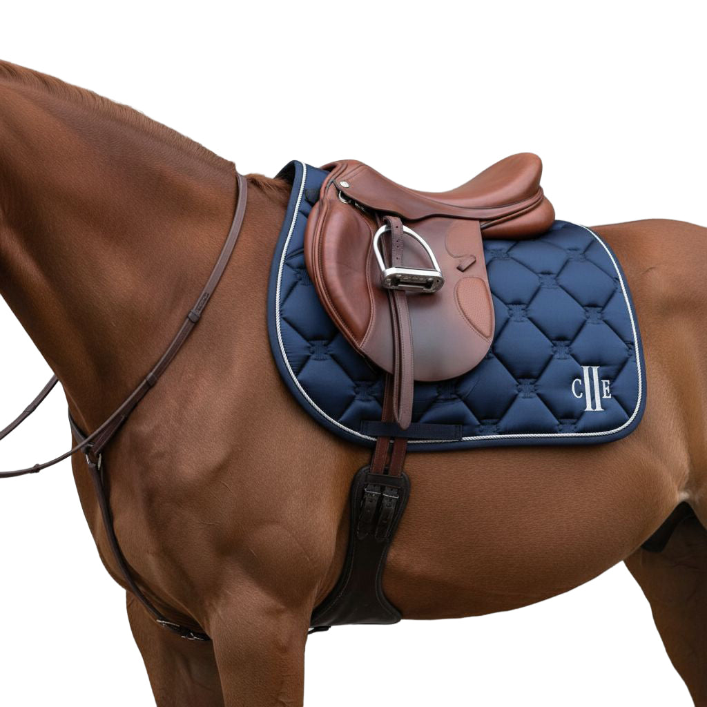 SIMI VALLEY Jumping Satin Saddlepad Navy (Black Iris)