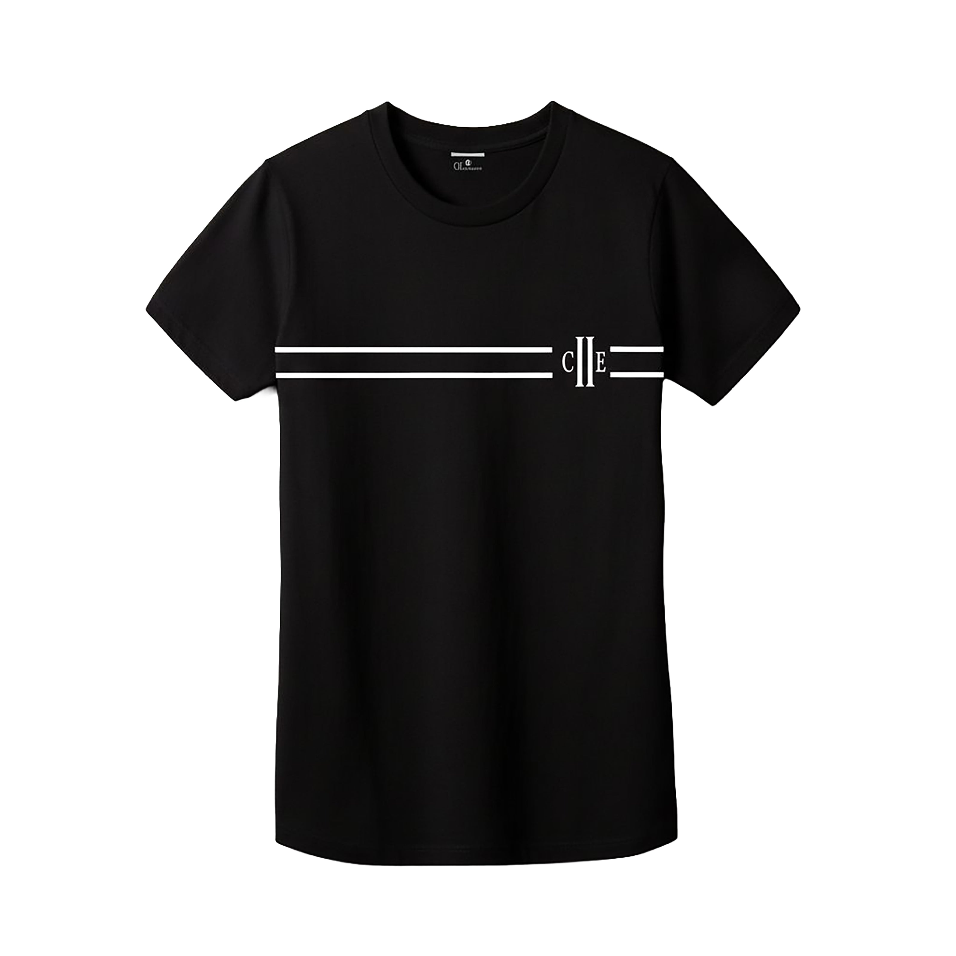 CALENZANO Mens T-Shirt W print Black (Jet Black)