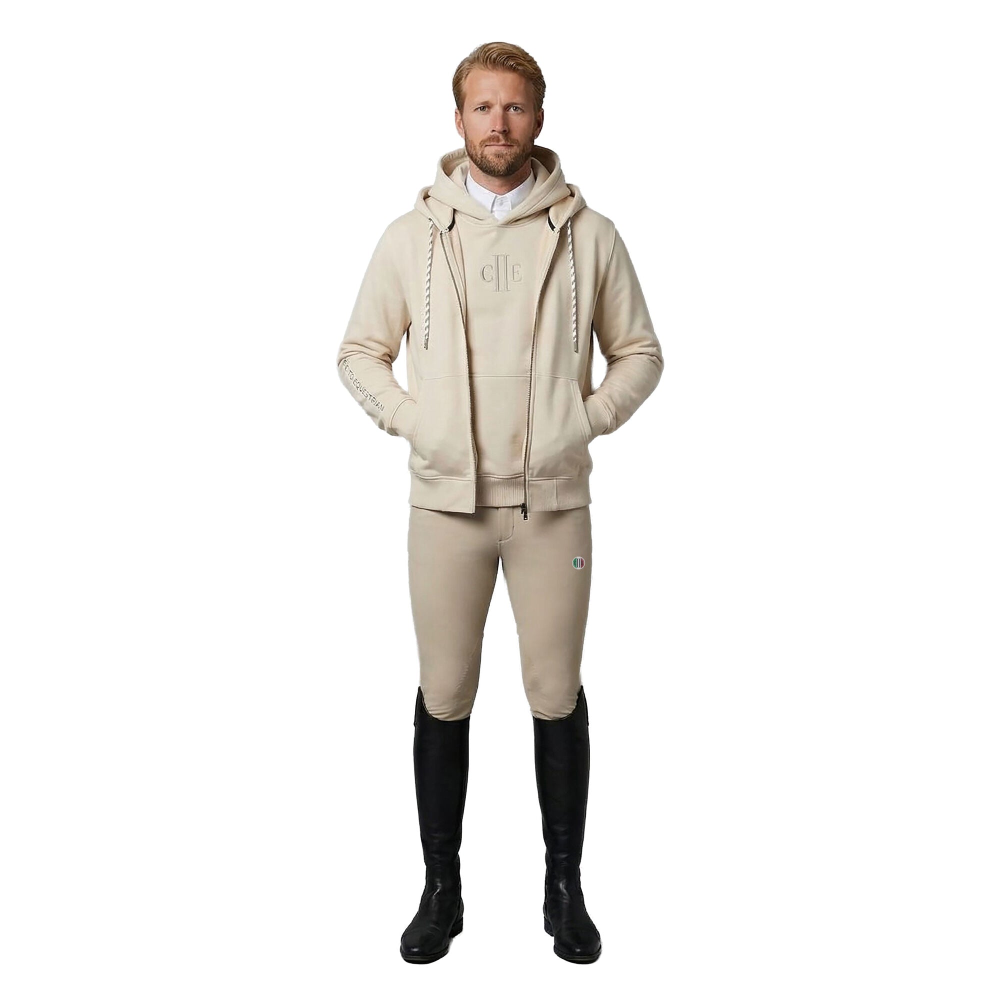 LEICHESTER Unisex Sweat Jacket Sandshell (Beige)