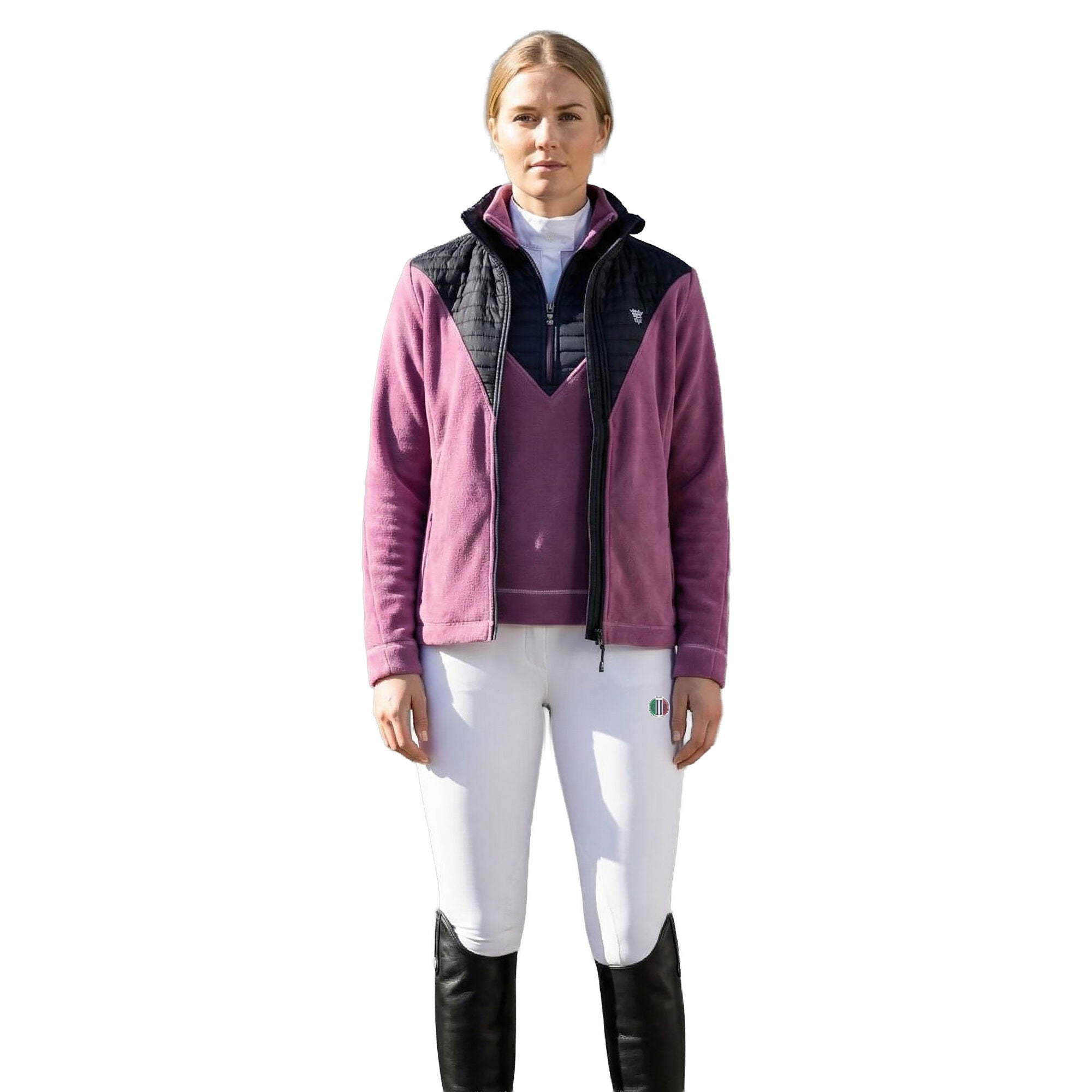 VICTORIA Ladies Coral Fleece Jacket Spring Crocus (Pink)