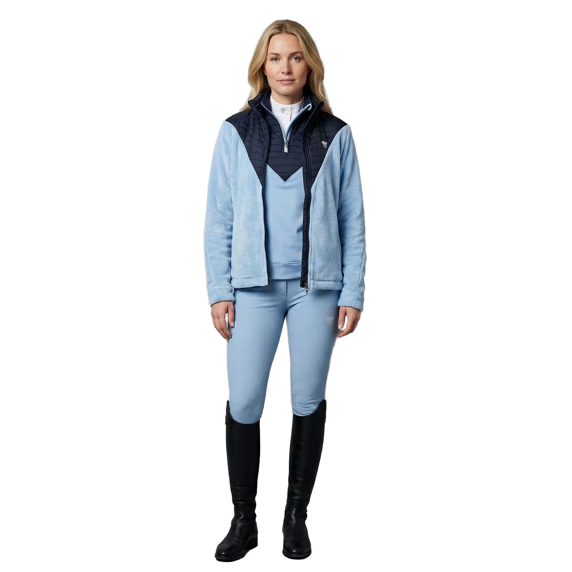 VICTORIA Ladies Coral Fleece Jacket Placid Blue(Lt Blue)
