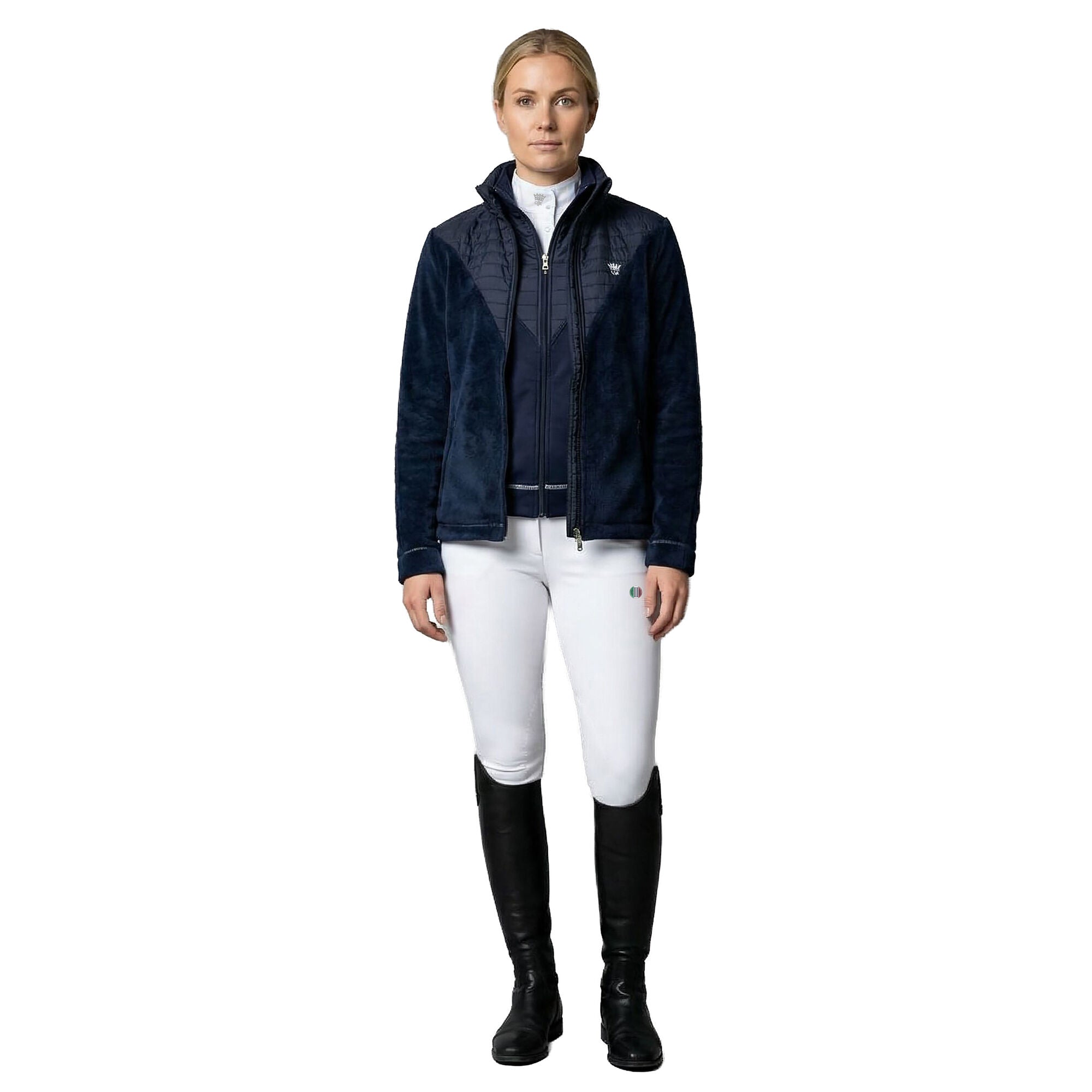VICTORIA Ladies Coral Fleece Jacket Navy (Black Iris)