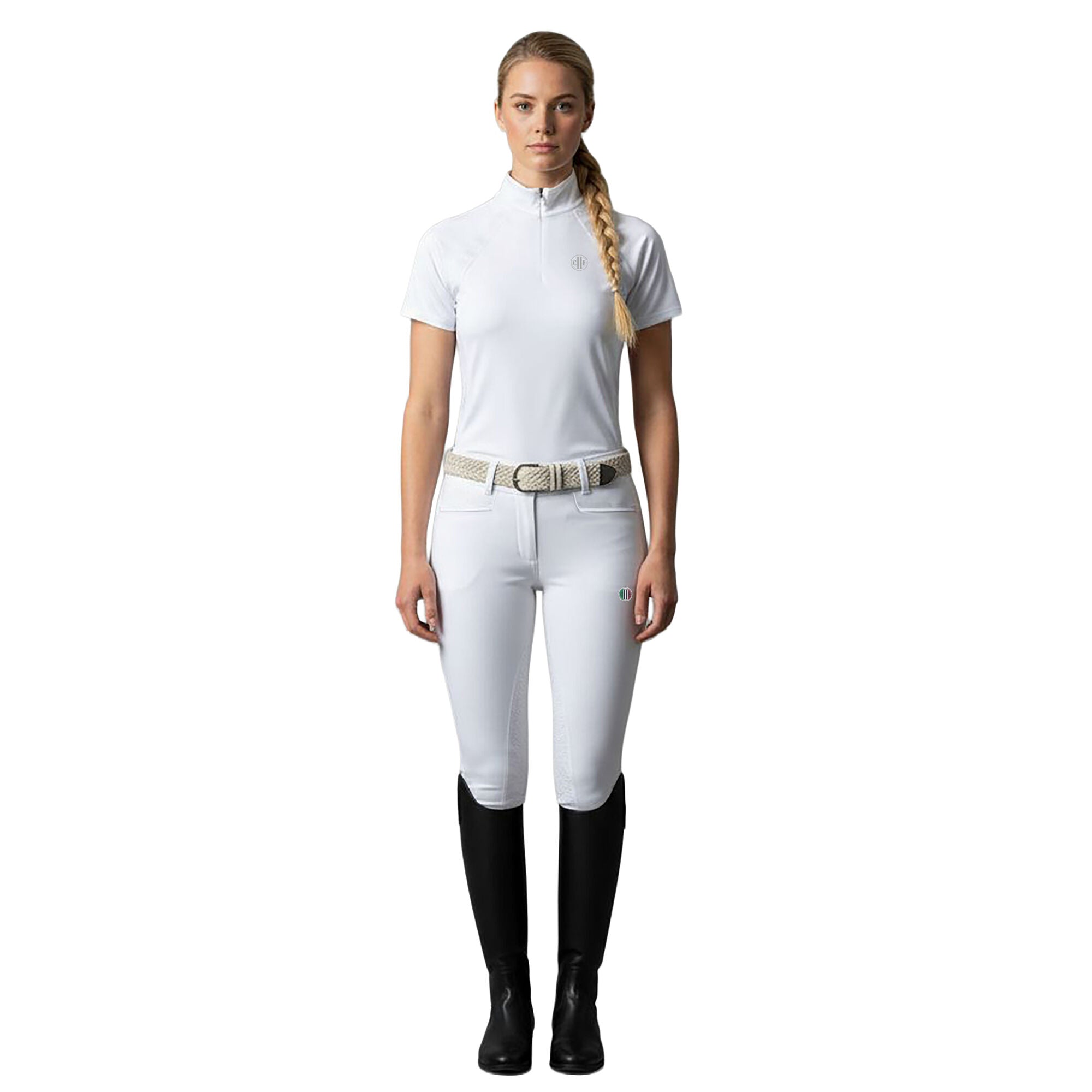 WESTMINISTER Ladies Zip Neck Top White (Optical White)