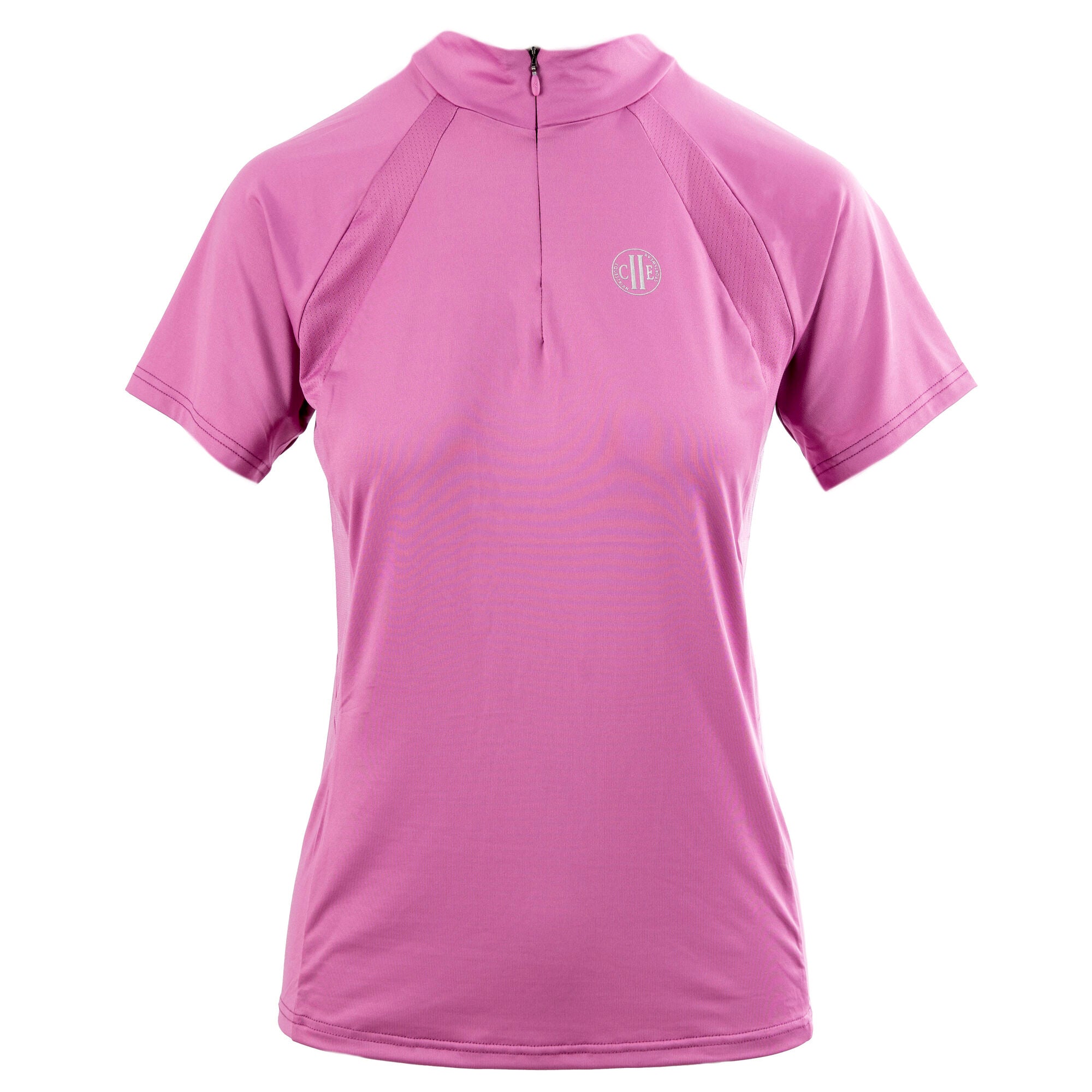 WESTMINISTER Ladies Zip Neck Top Spring Crocus (Pink)