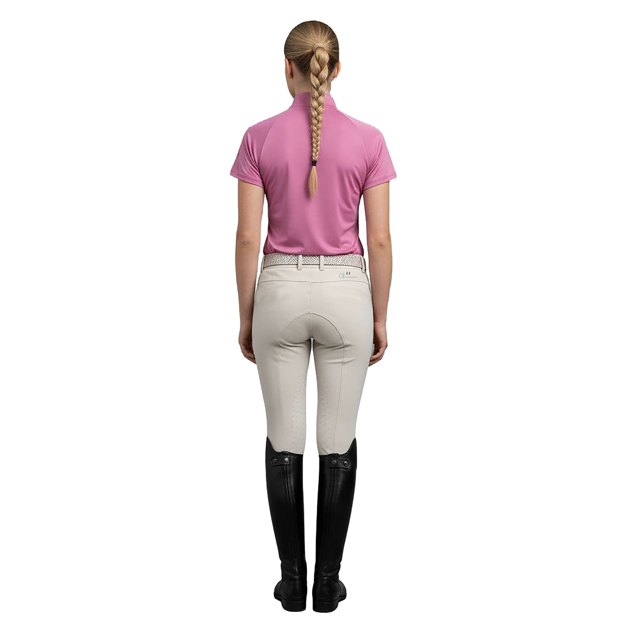 WESTMINISTER Ladies Zip Neck Top Spring Crocus (Pink)