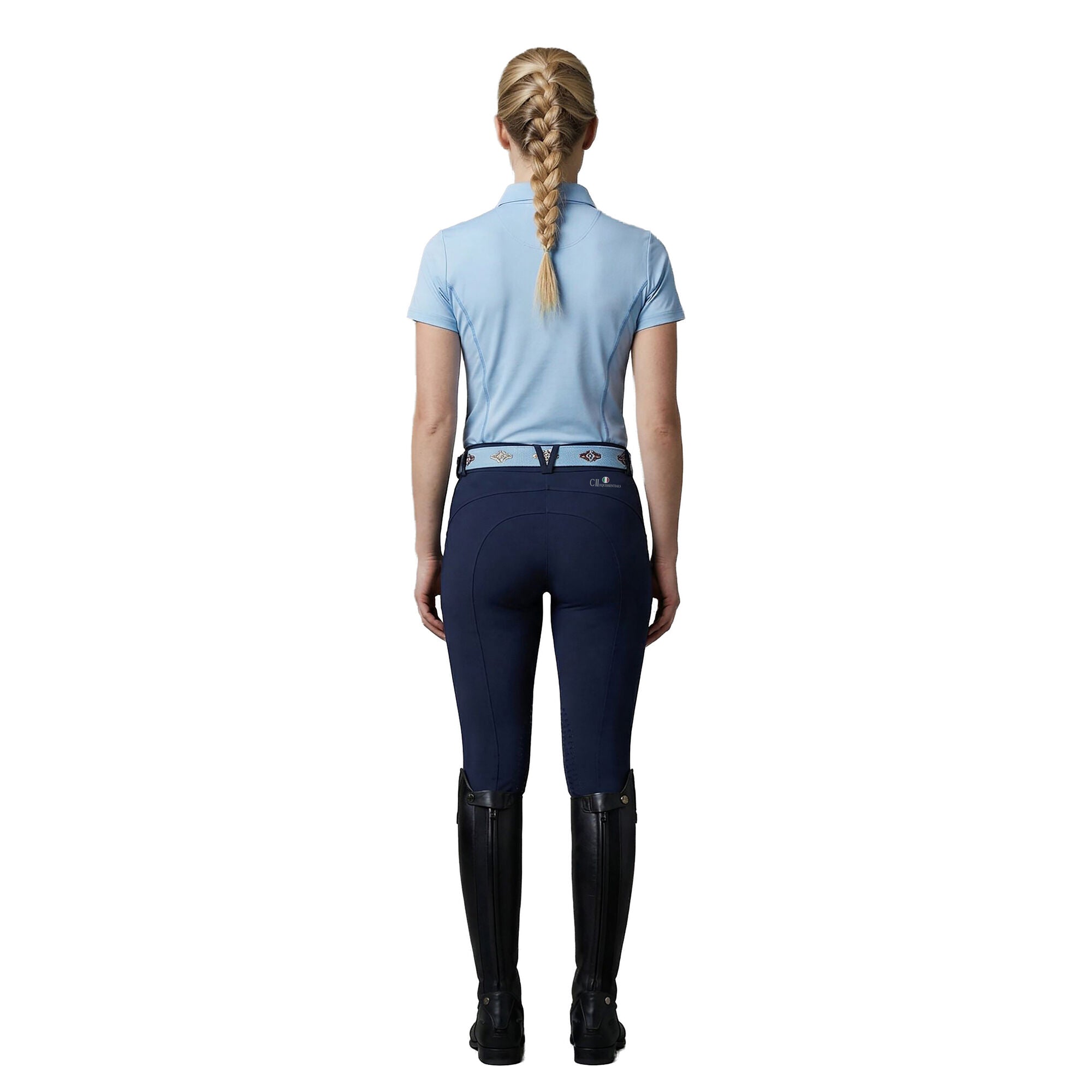 WESTMINISTER Ladies Zip Neck Top Placid Blue(Lt Blue)
