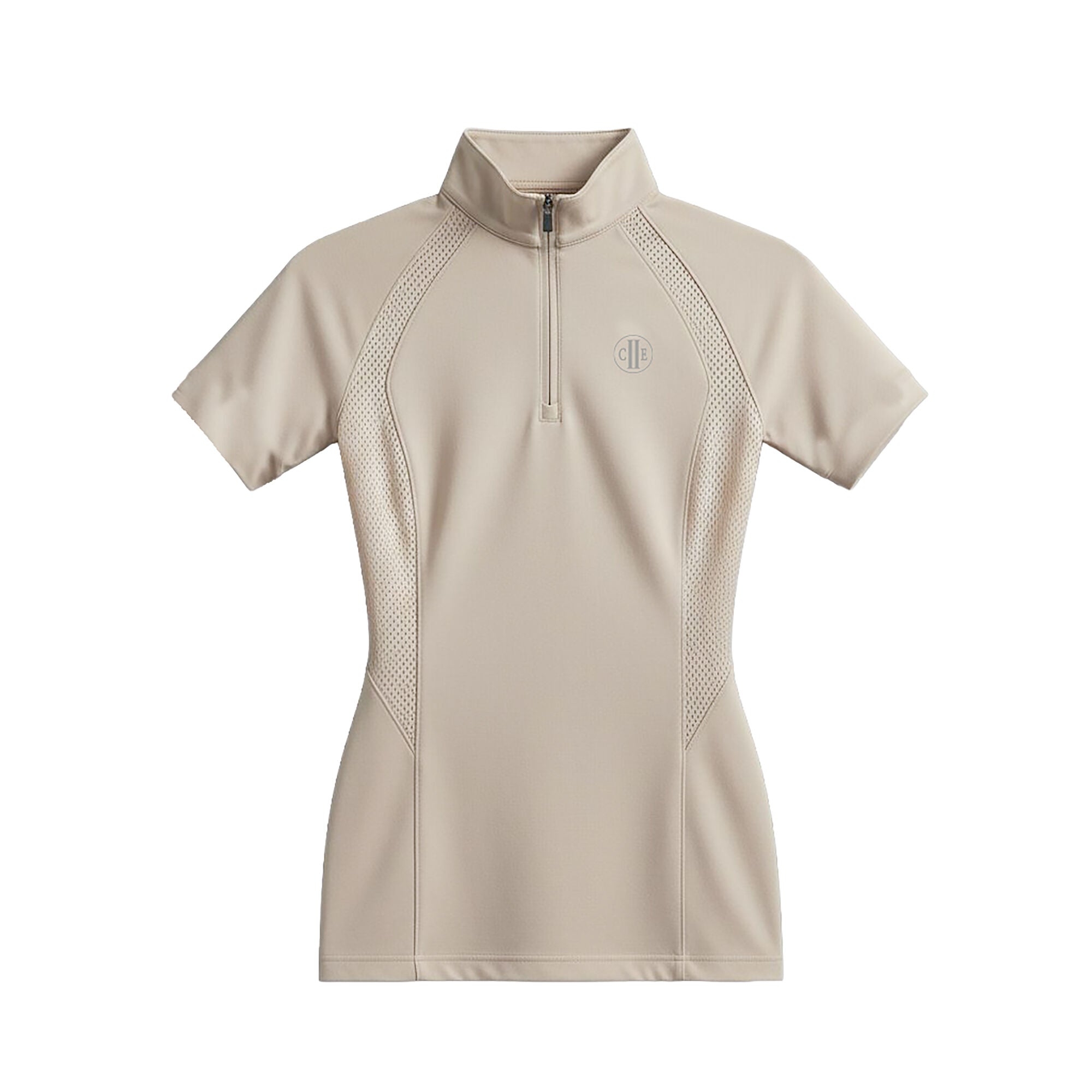 WESTMINISTER Ladies Zip Neck Top Sandshell (Beige)