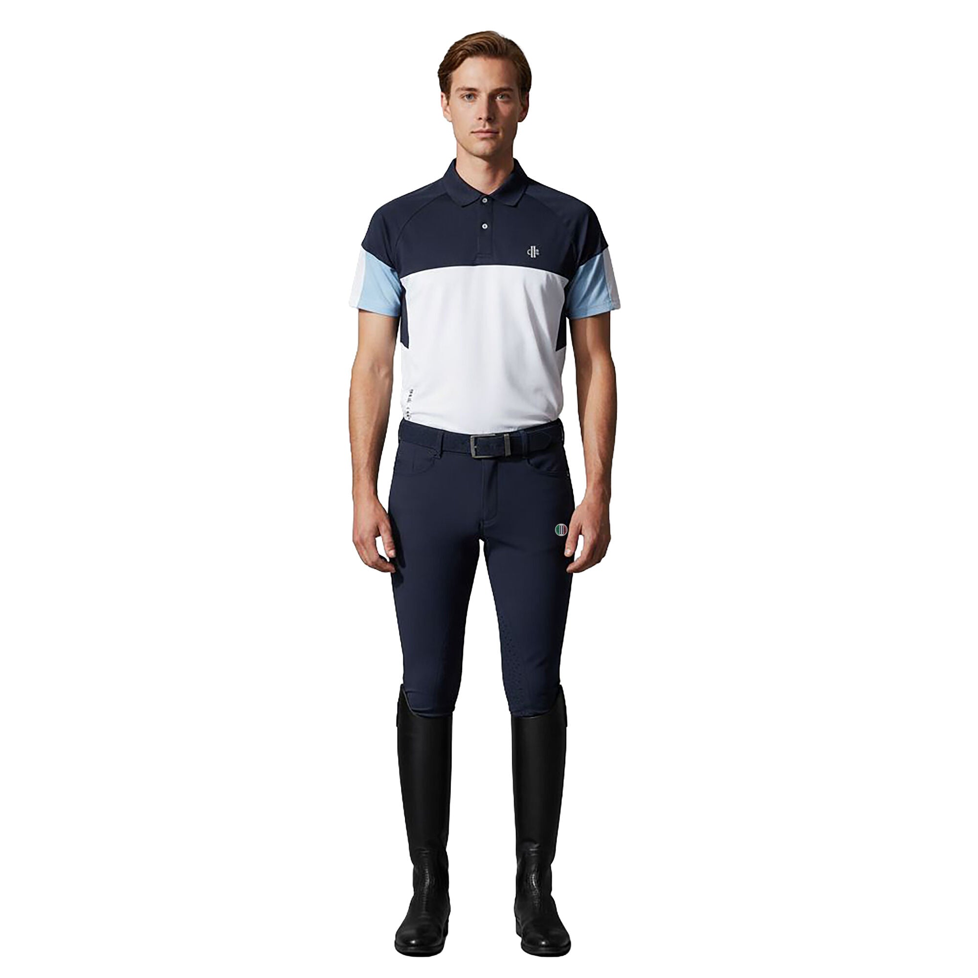 BAKER Mens Technical Polo Shirt Navy (Black Iris)