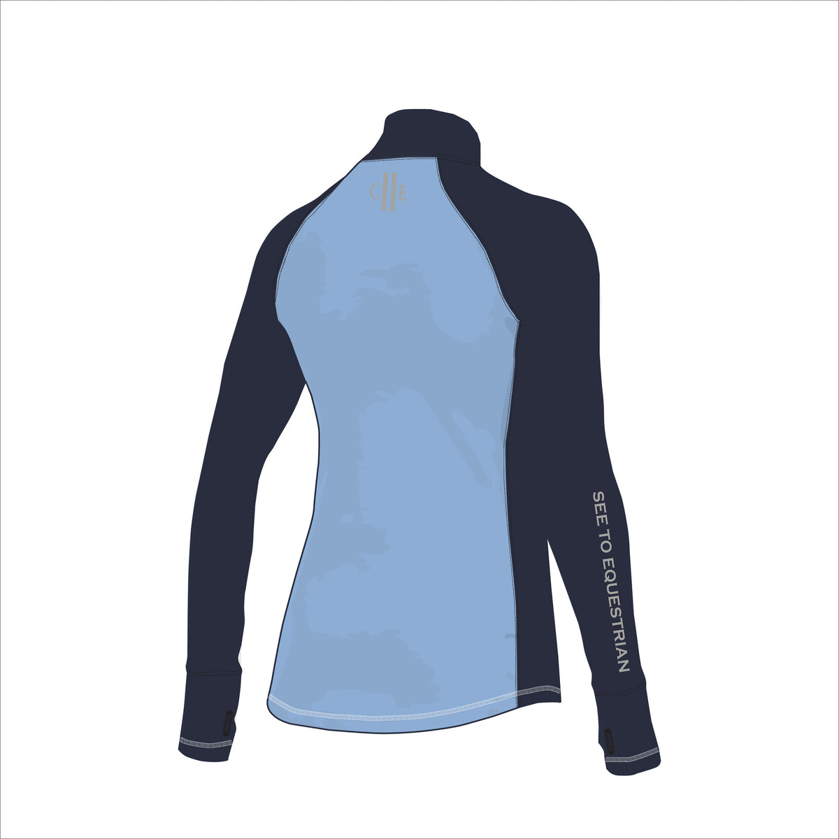 QUEENS PARK Ladies Zip Neck Trainingshirt Navy (Black Iris)