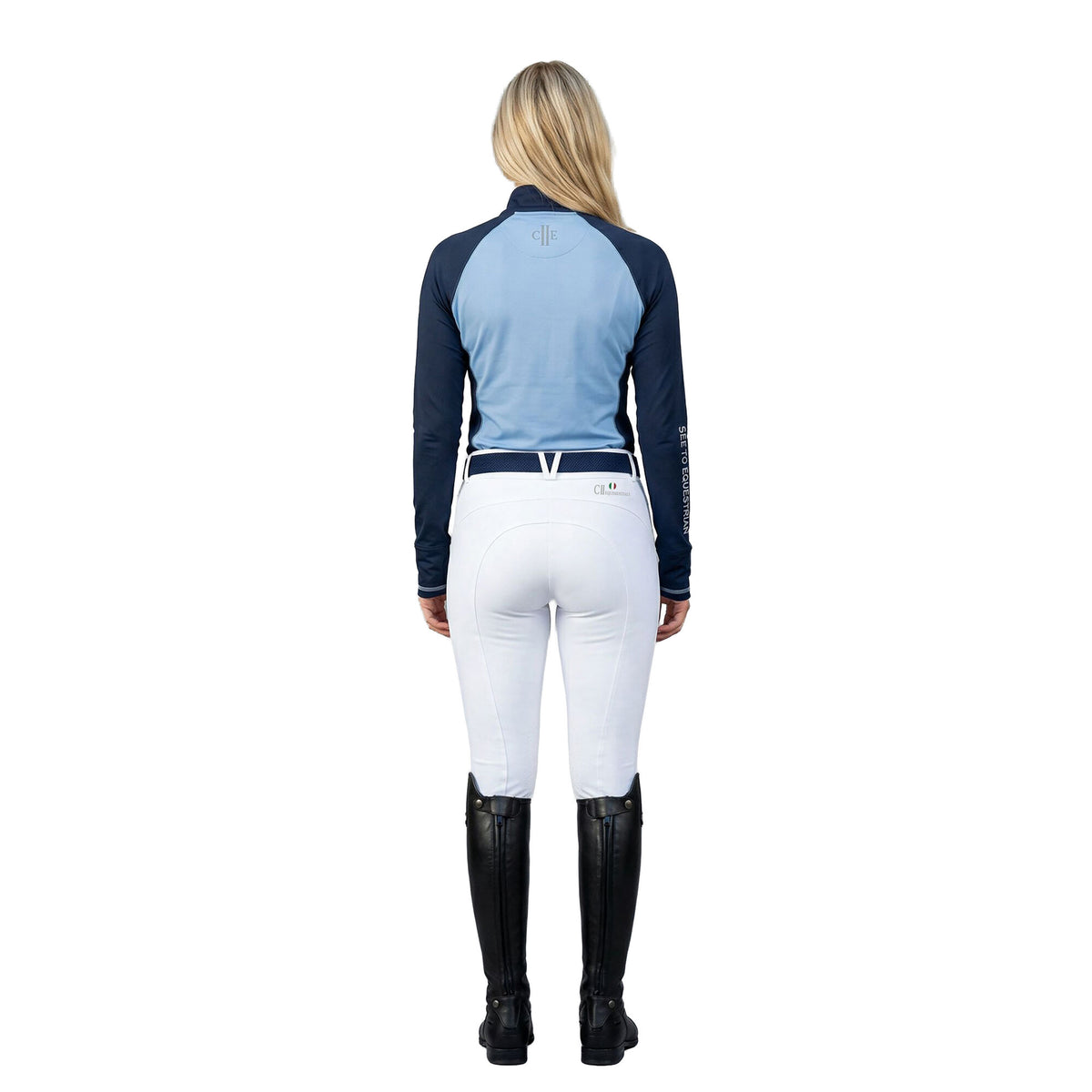 QUEENS PARK Ladies Zip Neck Trainingshirt Navy (Black Iris)