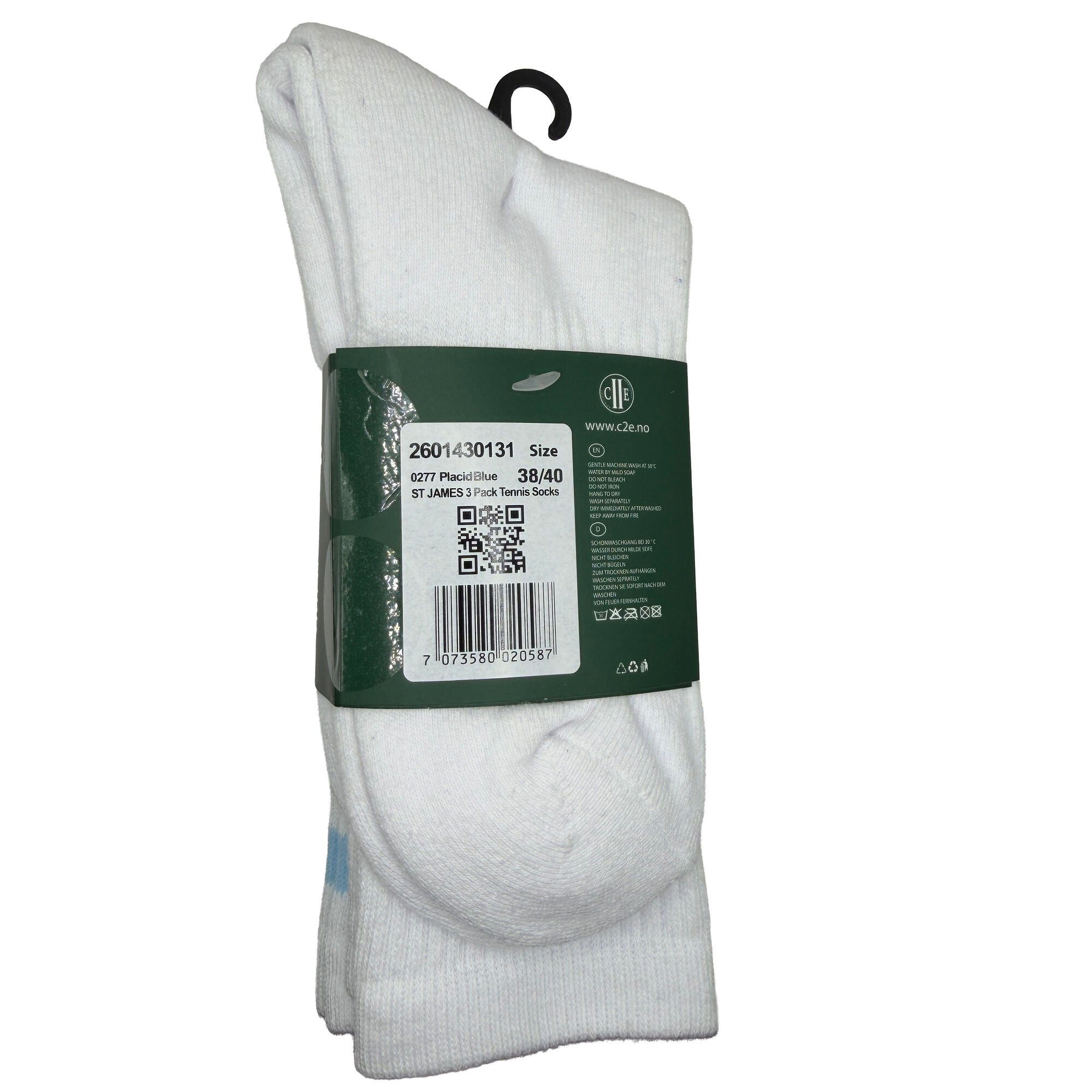 ST JAMES 3 Pack Tennis Socks Placid Blue(Lt Blue)