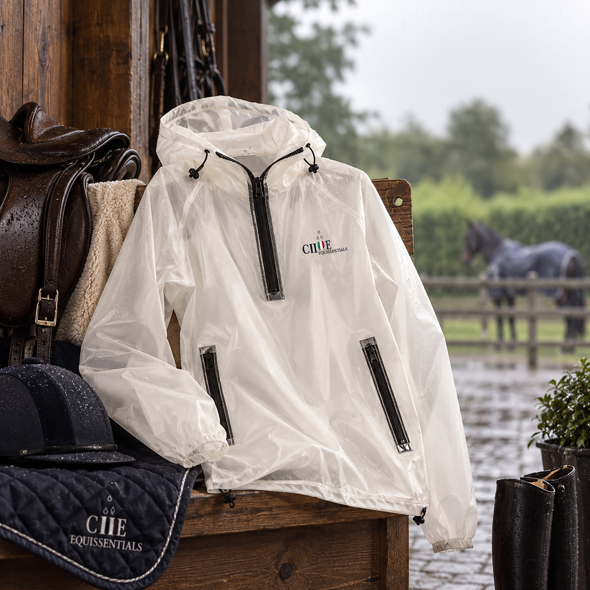 CORCORAN Transparent Rain Anorak Transparent