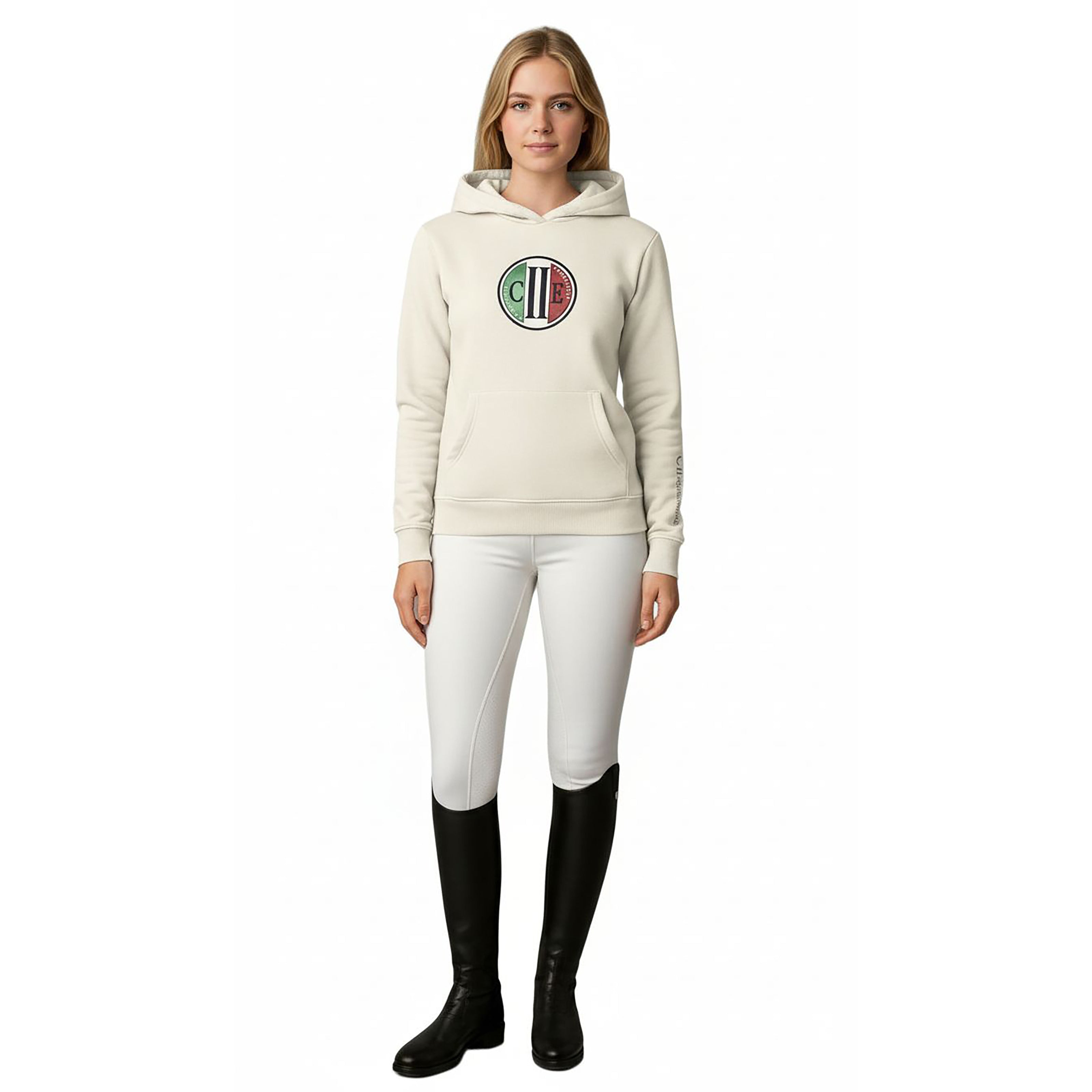 STOCTON Unisex Longsleeved Hoodie Offwhite (Snow White)