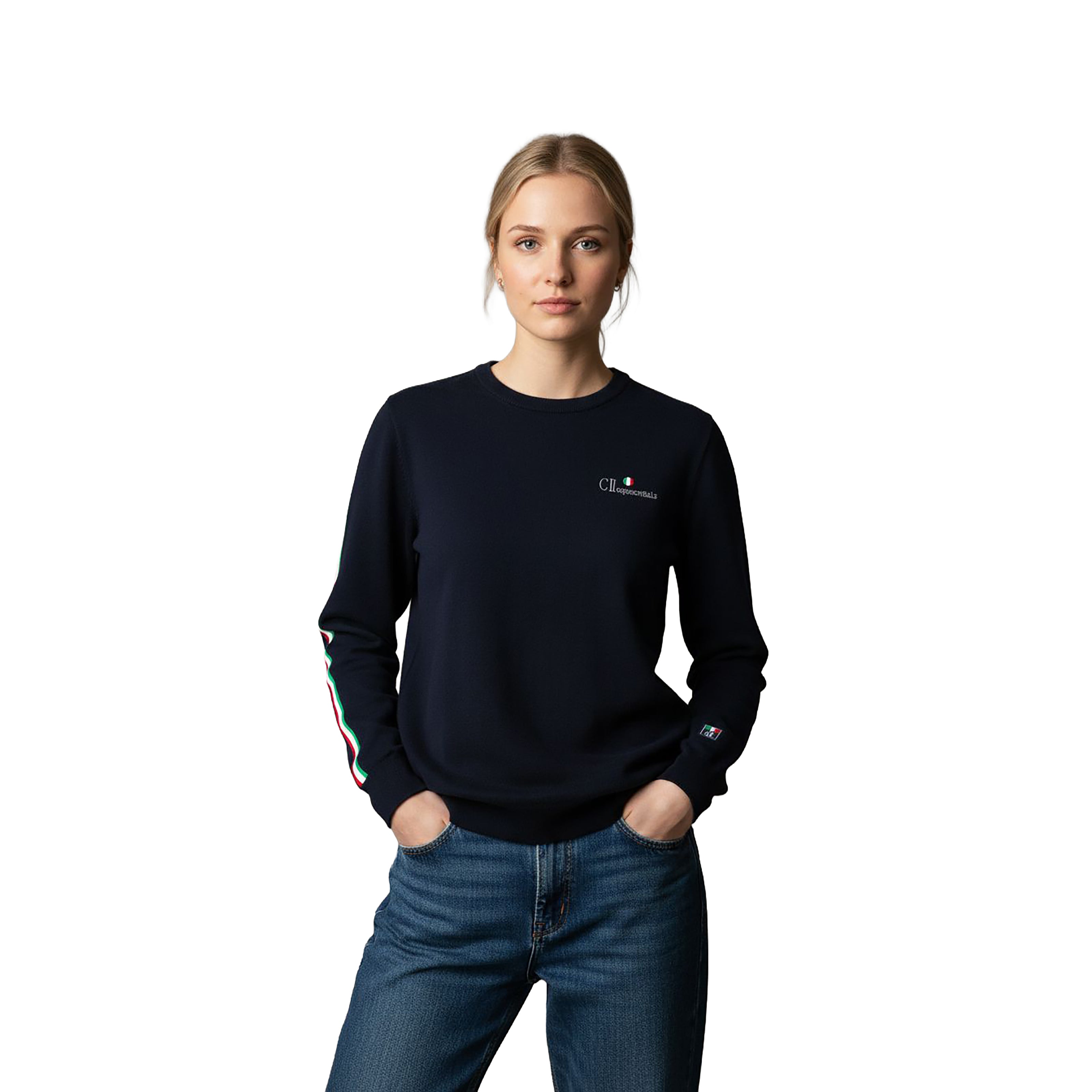 TRACY Longsleeved RN Pullover Navy (Black Iris)