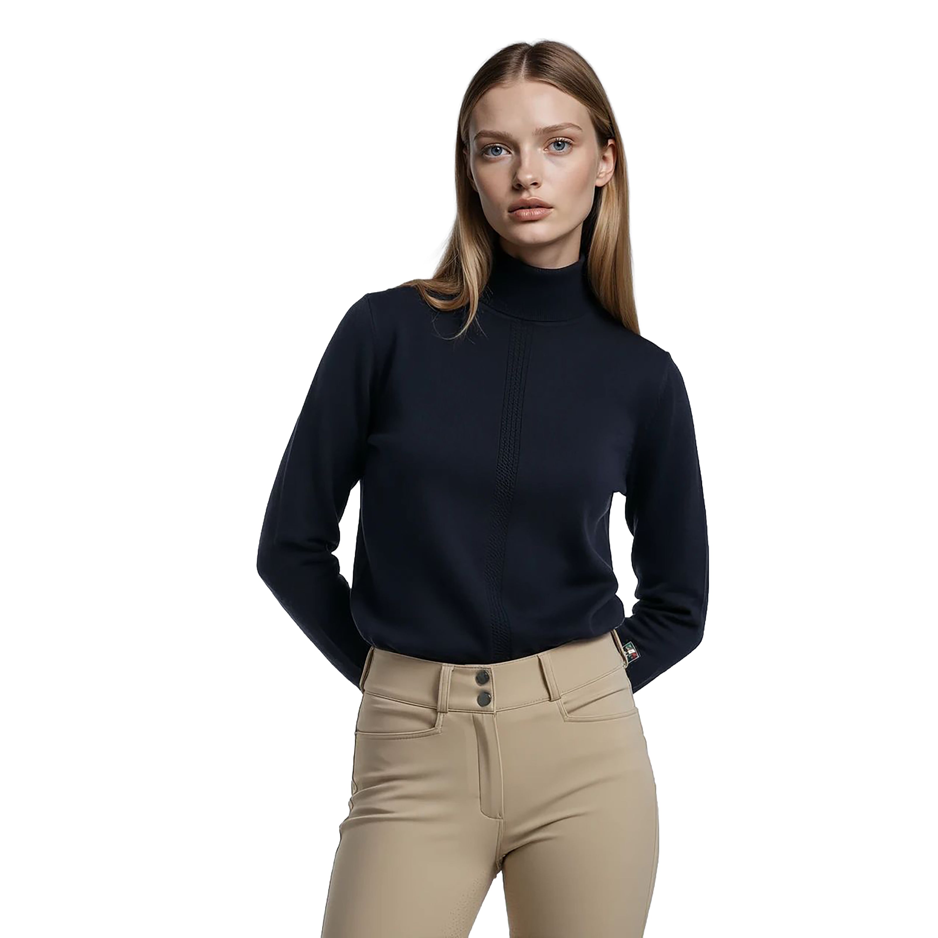 VASCO Longsleeved Rollneck Pullover Navy (Black Iris)