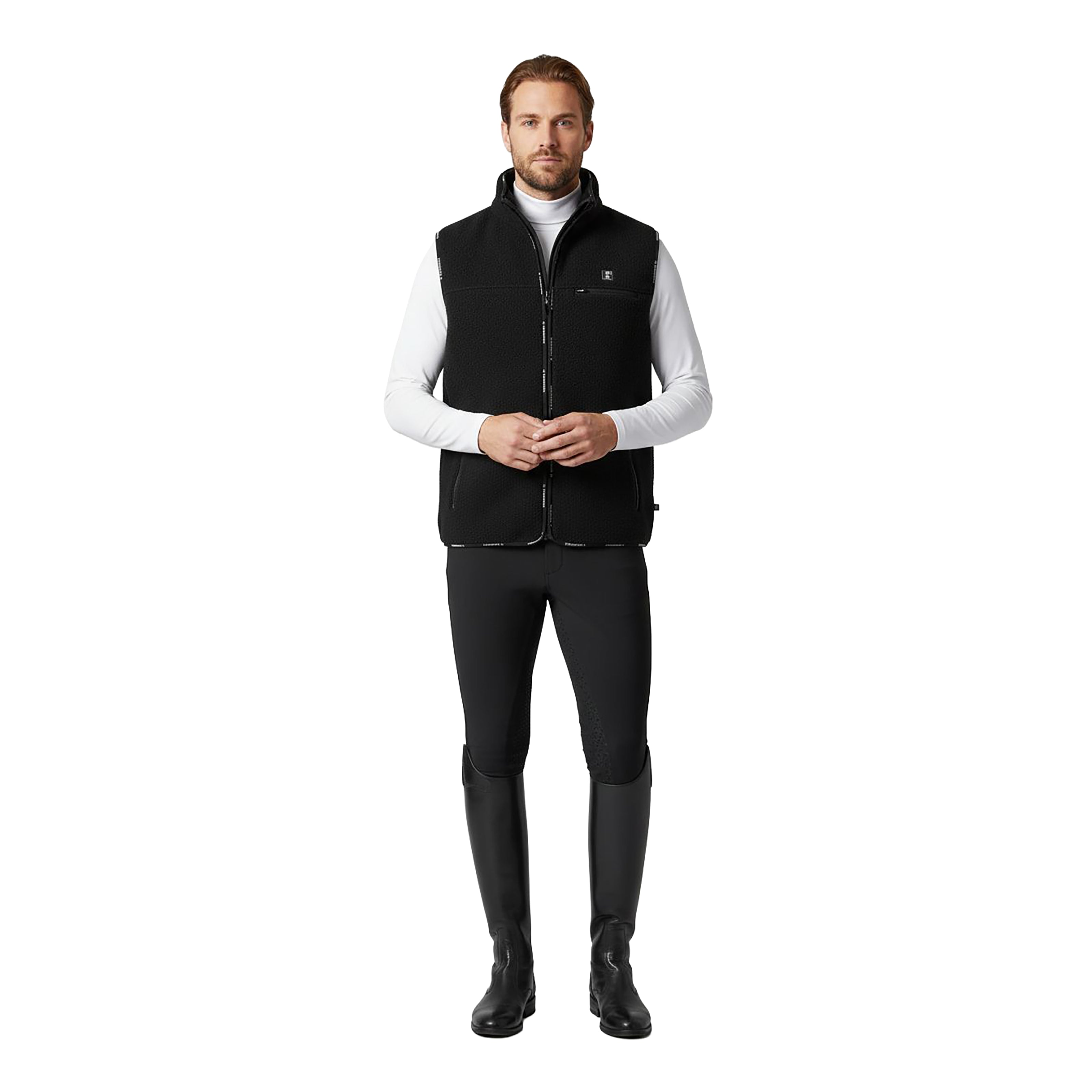 ELK GROVE Sherpa Fleece Vest Black (Jet Black)