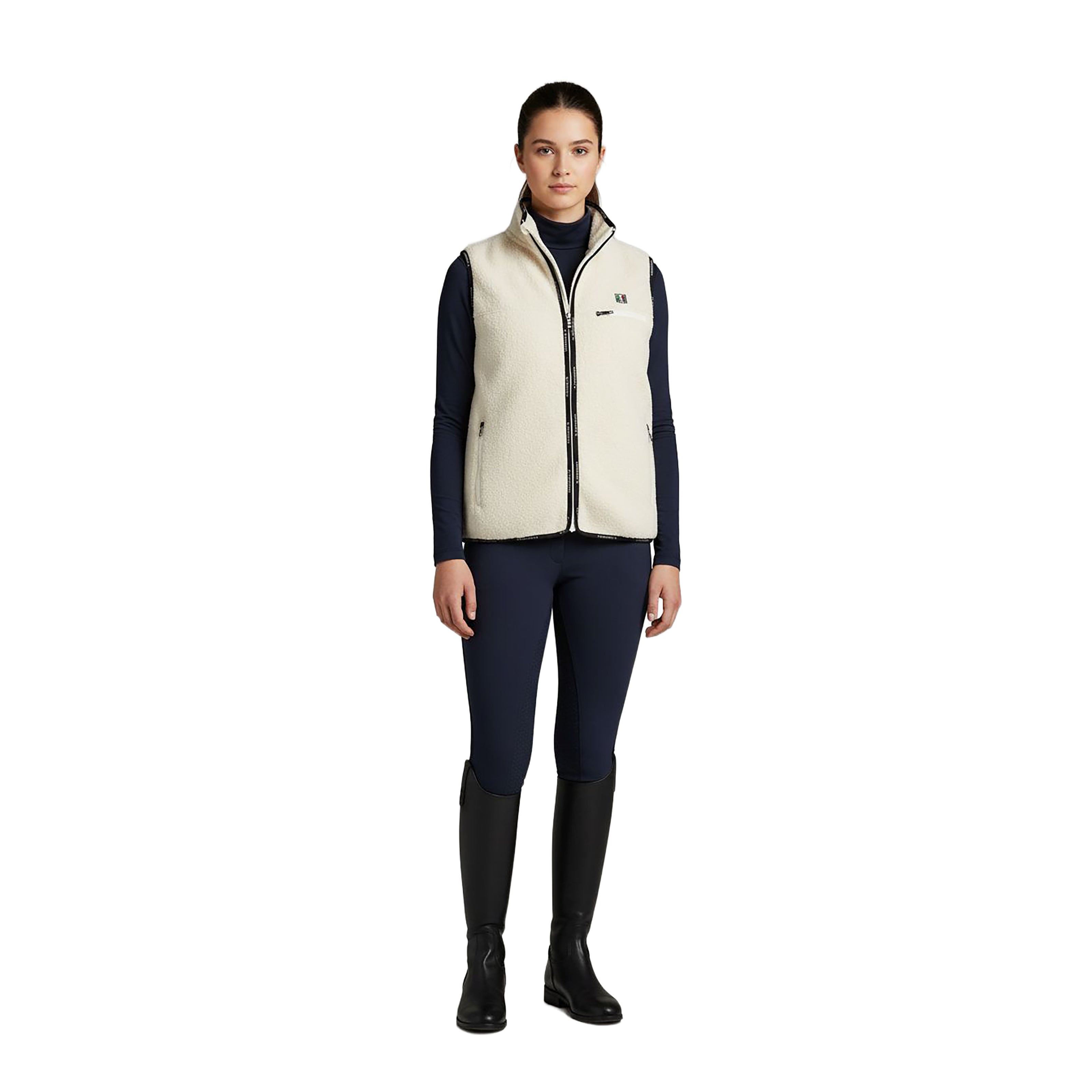ELK GROVE Sherpa Fleece Vest Offwhite (Snow White)