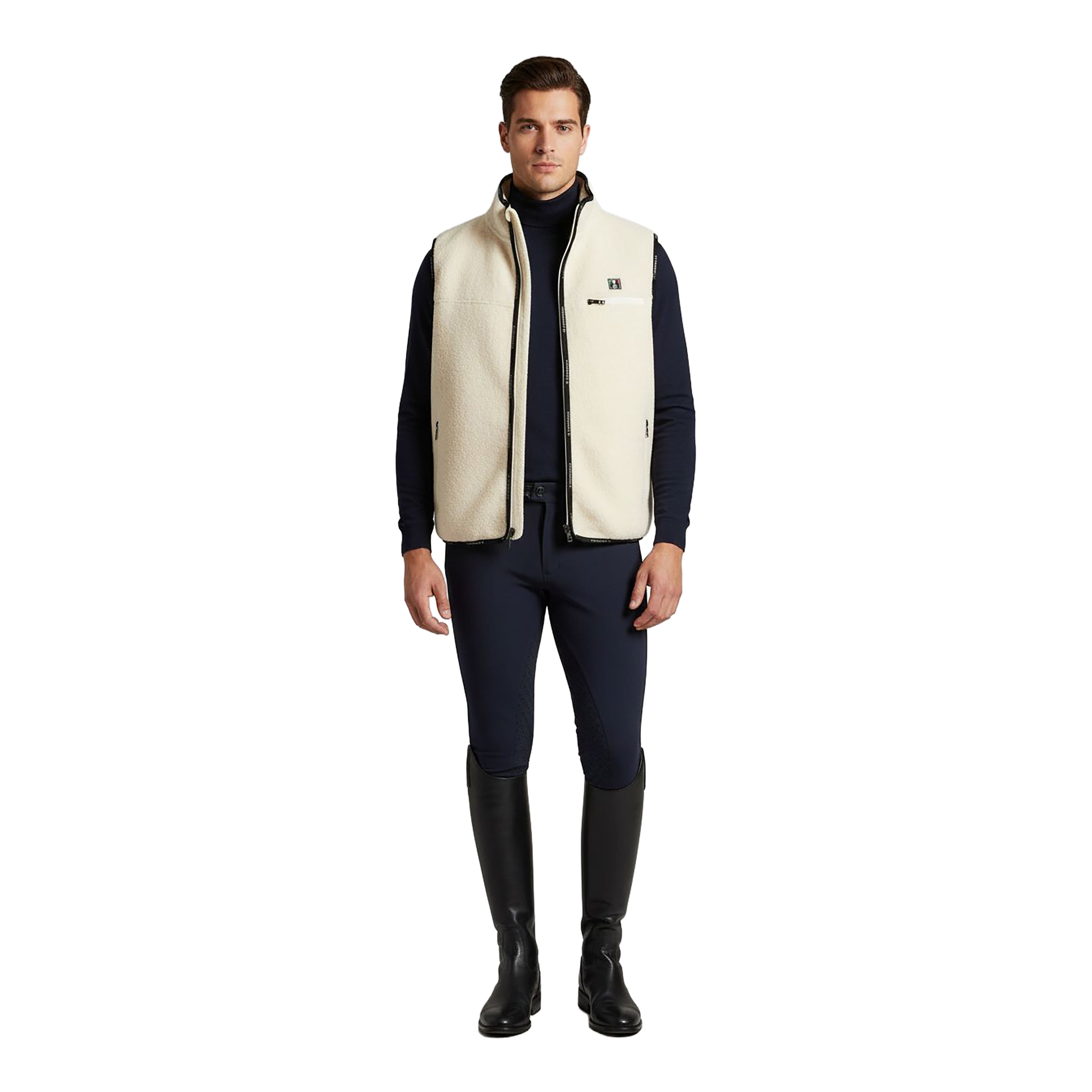 ELK GROVE Sherpa Fleece Vest Offwhite (Snow White)