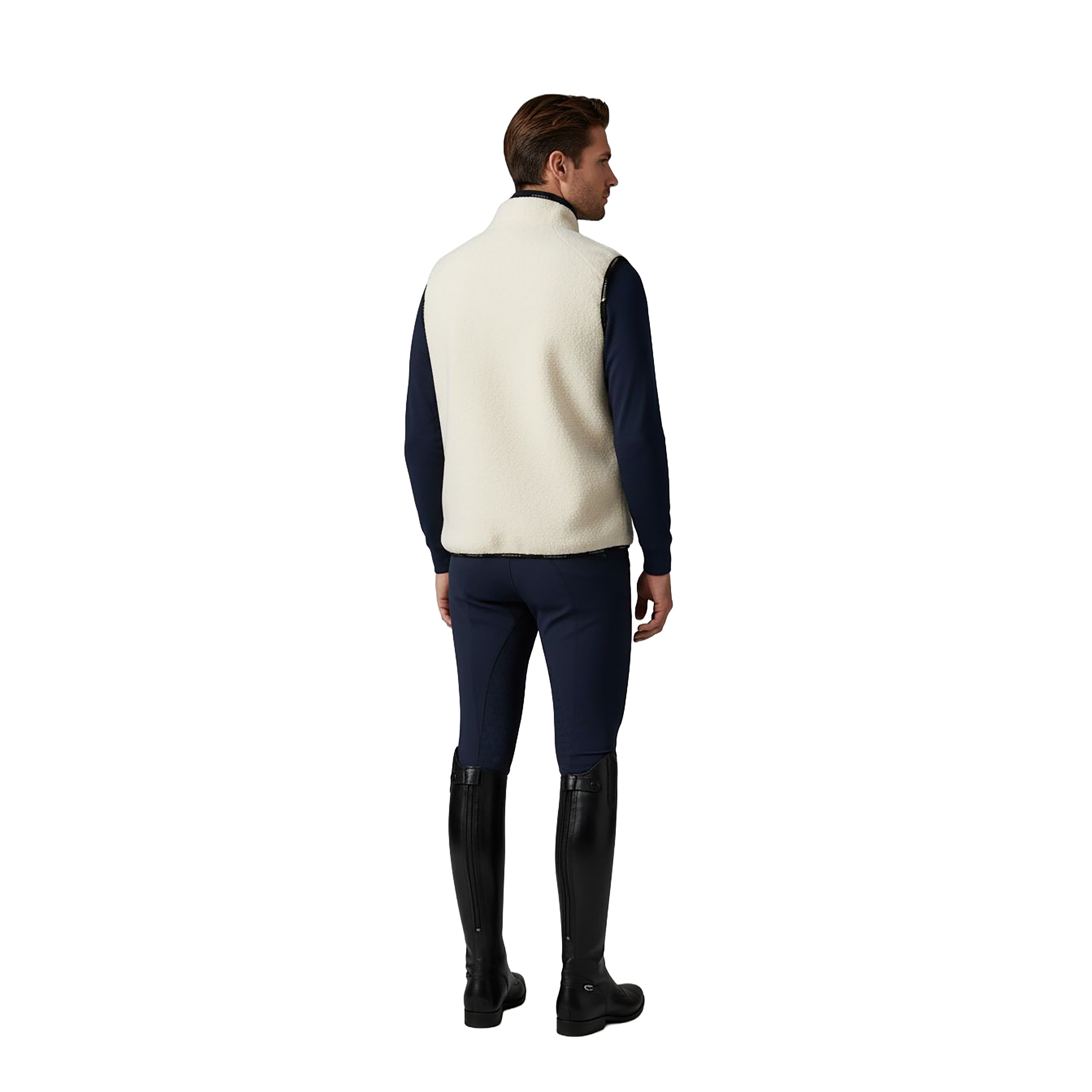 ELK GROVE Sherpa Fleece Vest Offwhite (Snow White)