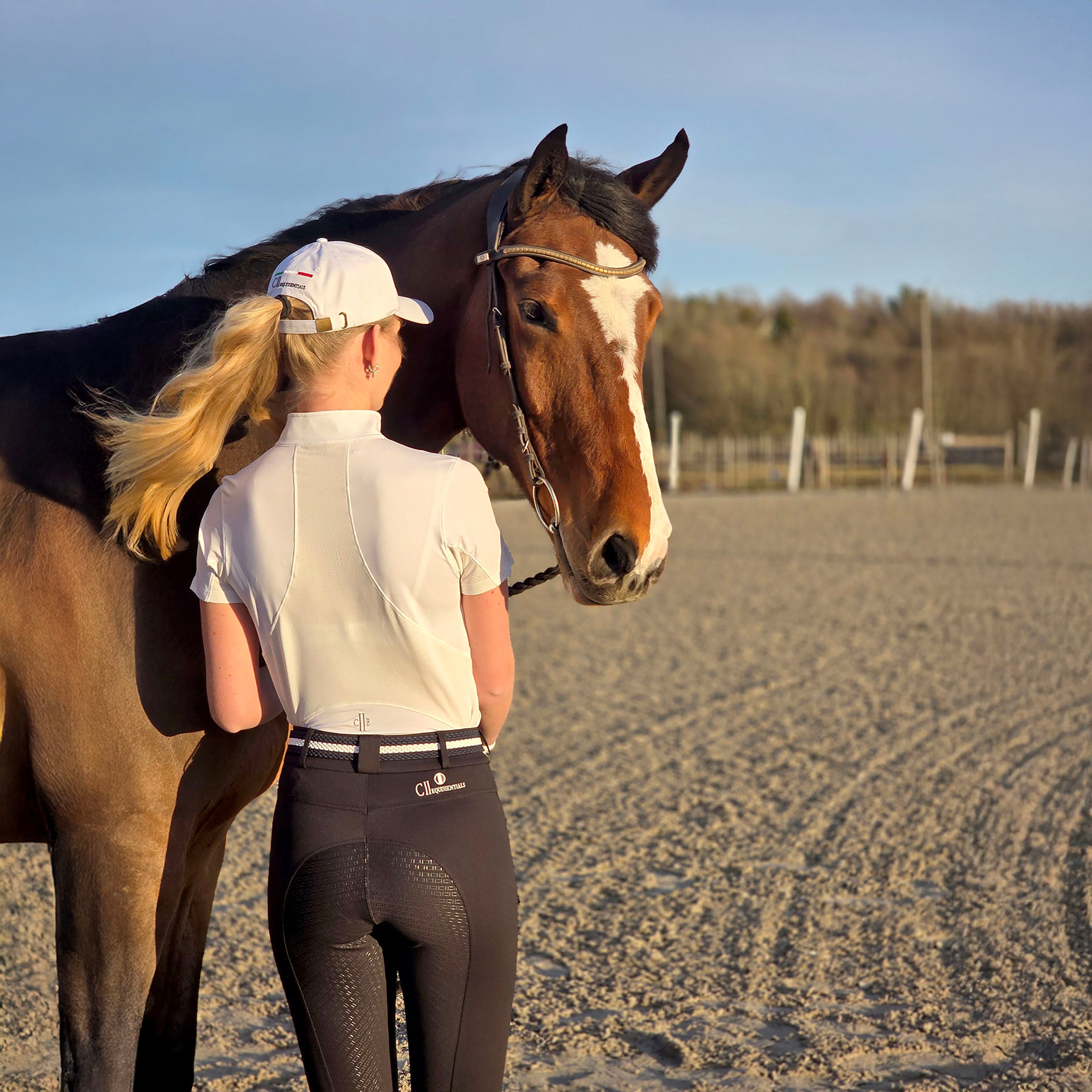 BAKERSFIELD Ladies Zip Neck Showshirt White (Optical White)