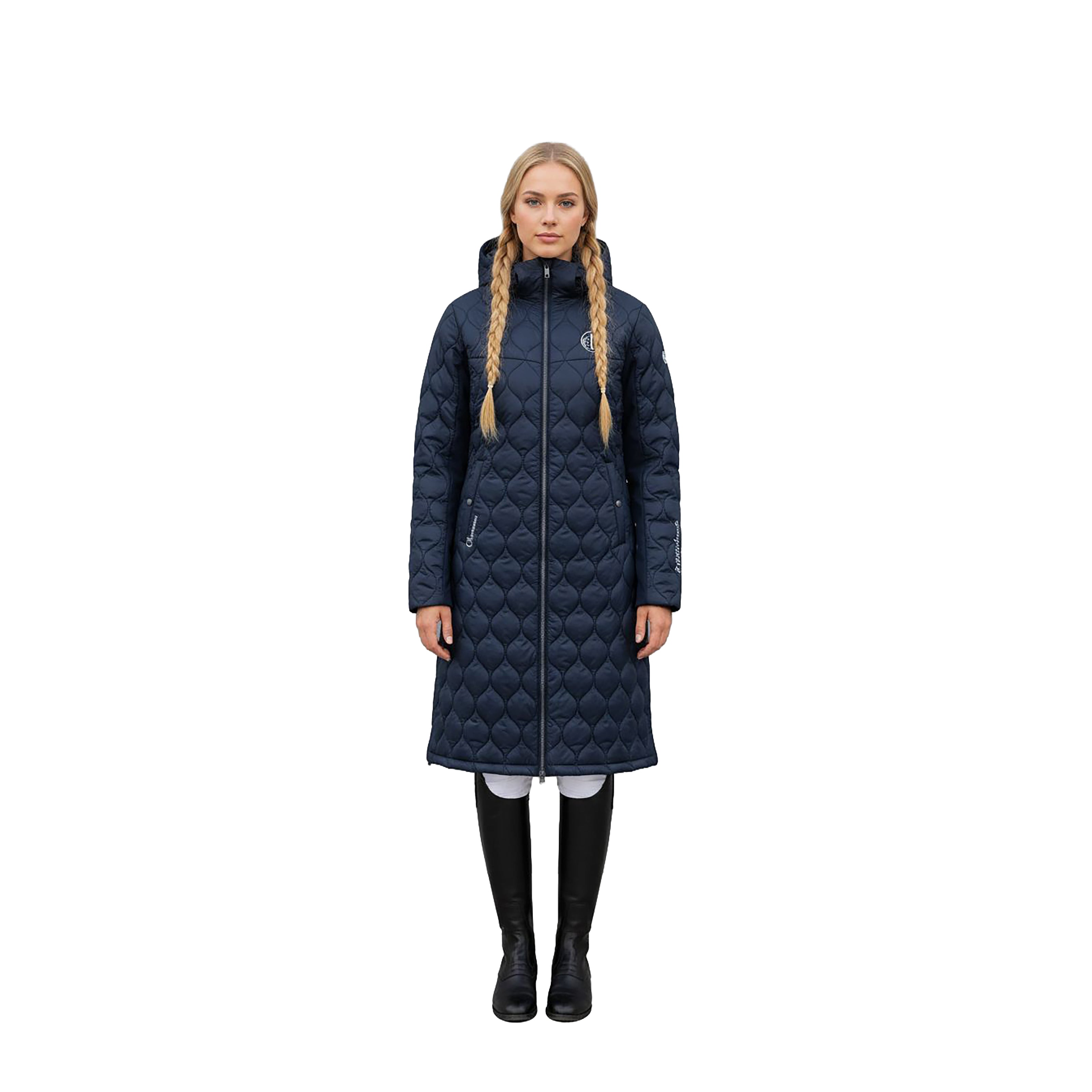 CAMARILLO  QUILTED LONG COAT Navy (Black Iris)