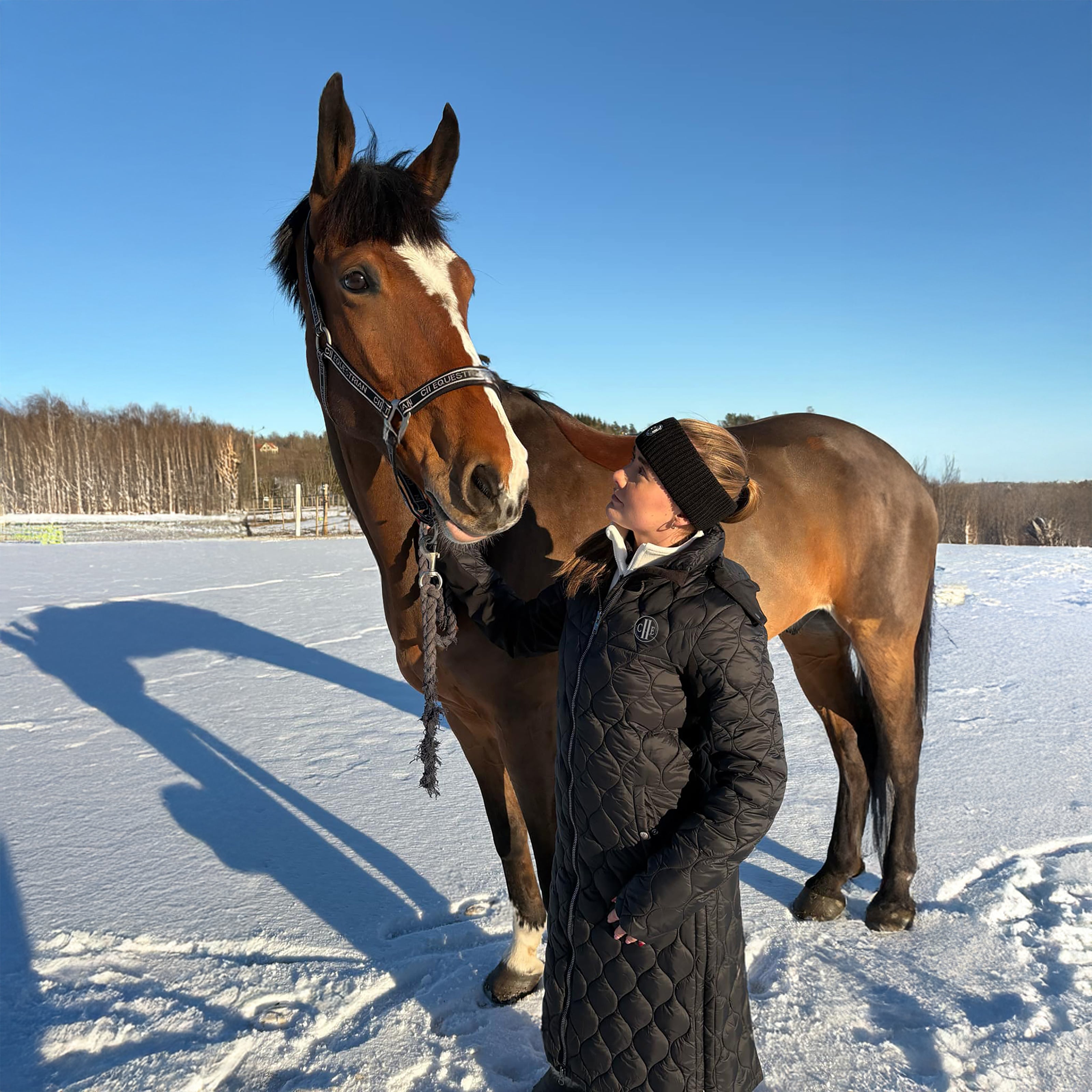 CAMARILLO  QUILTED LONG COAT Navy (Black Iris)