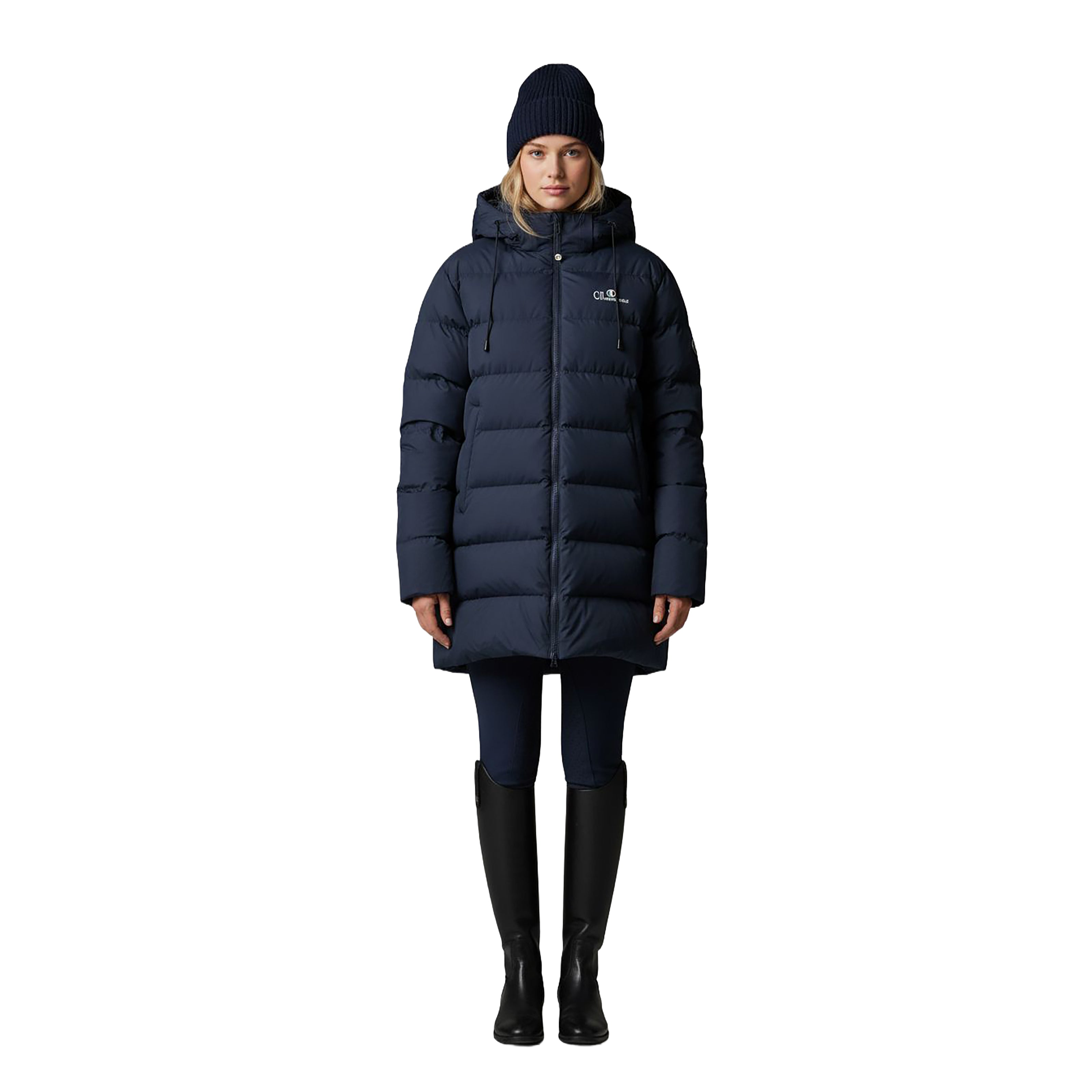 CHATSWORTH 3/4 Long Down Parka Navy (Black Iris)