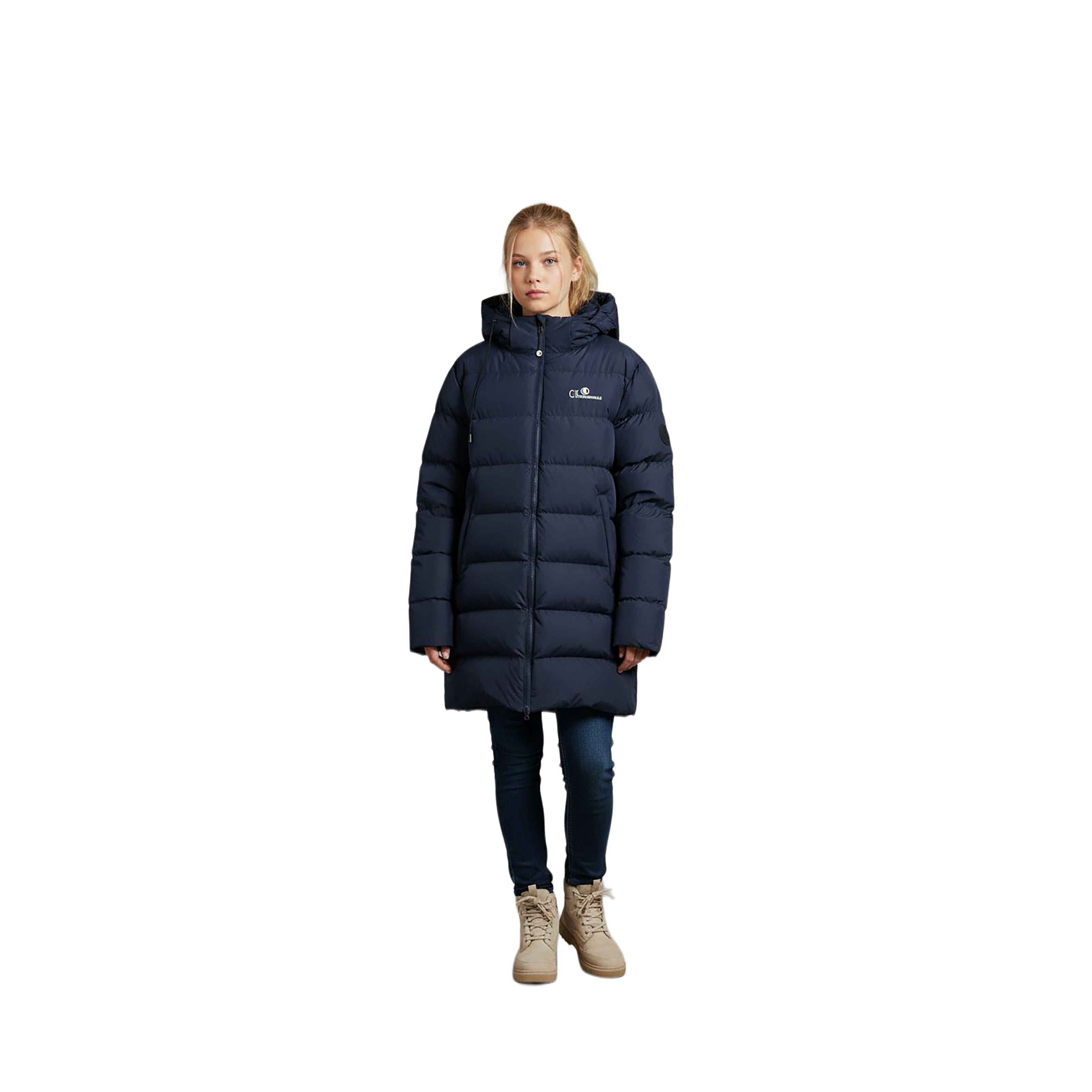 CHATSWORTH 3/4 Long Down Parka Navy (Black Iris)
