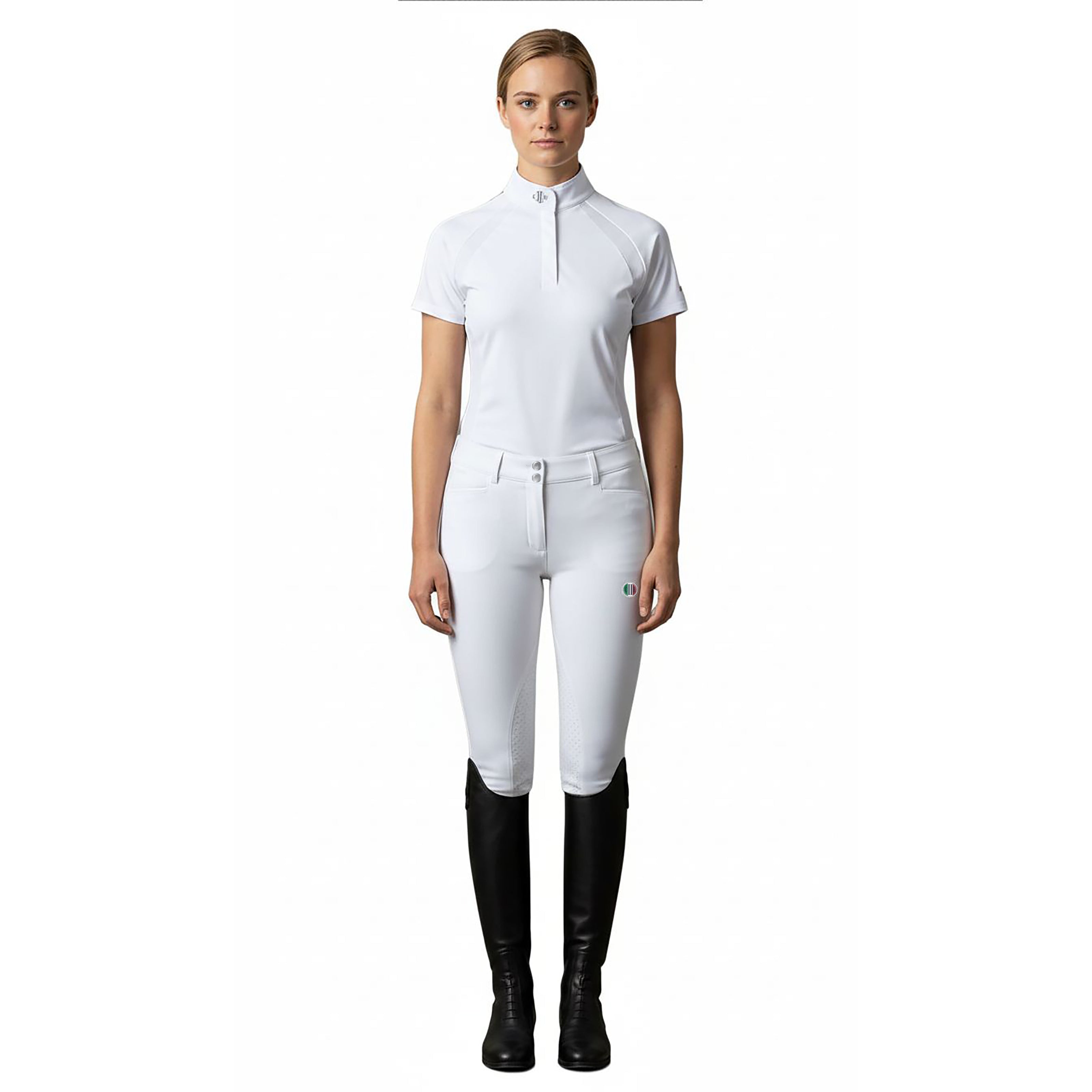 FRESNO WHITE Ladies Knee grip Breeches White (Optical White)