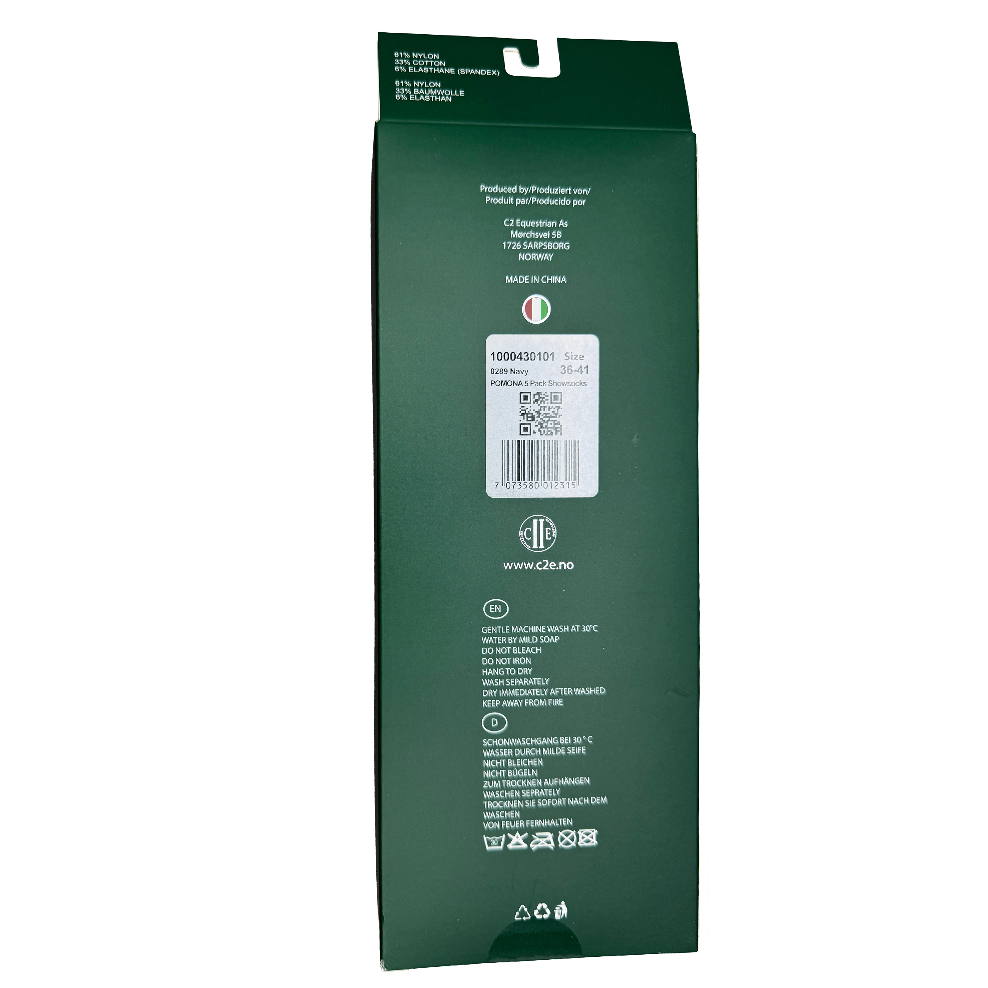 POMONA 5 Pack Showsocks Navy (Black Iris)