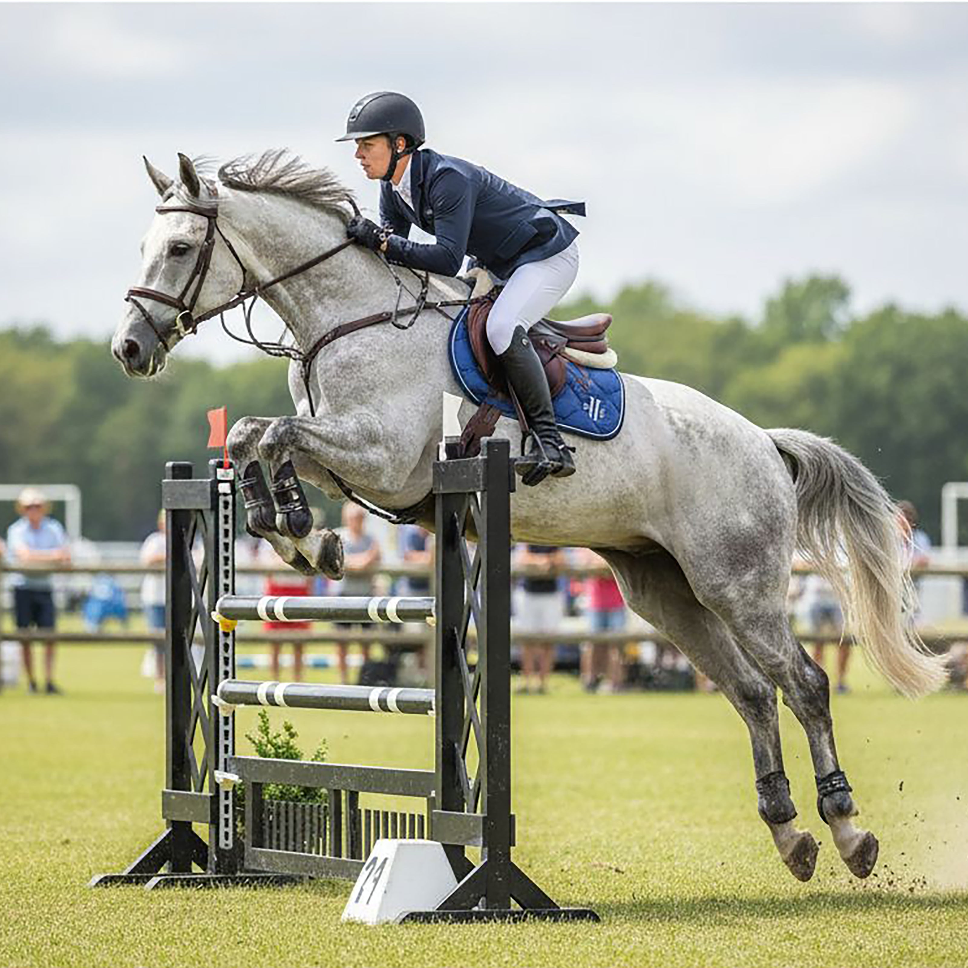 SIMI VALLEY Jumping Satin Saddlepad Italy Blue (Sky diver)