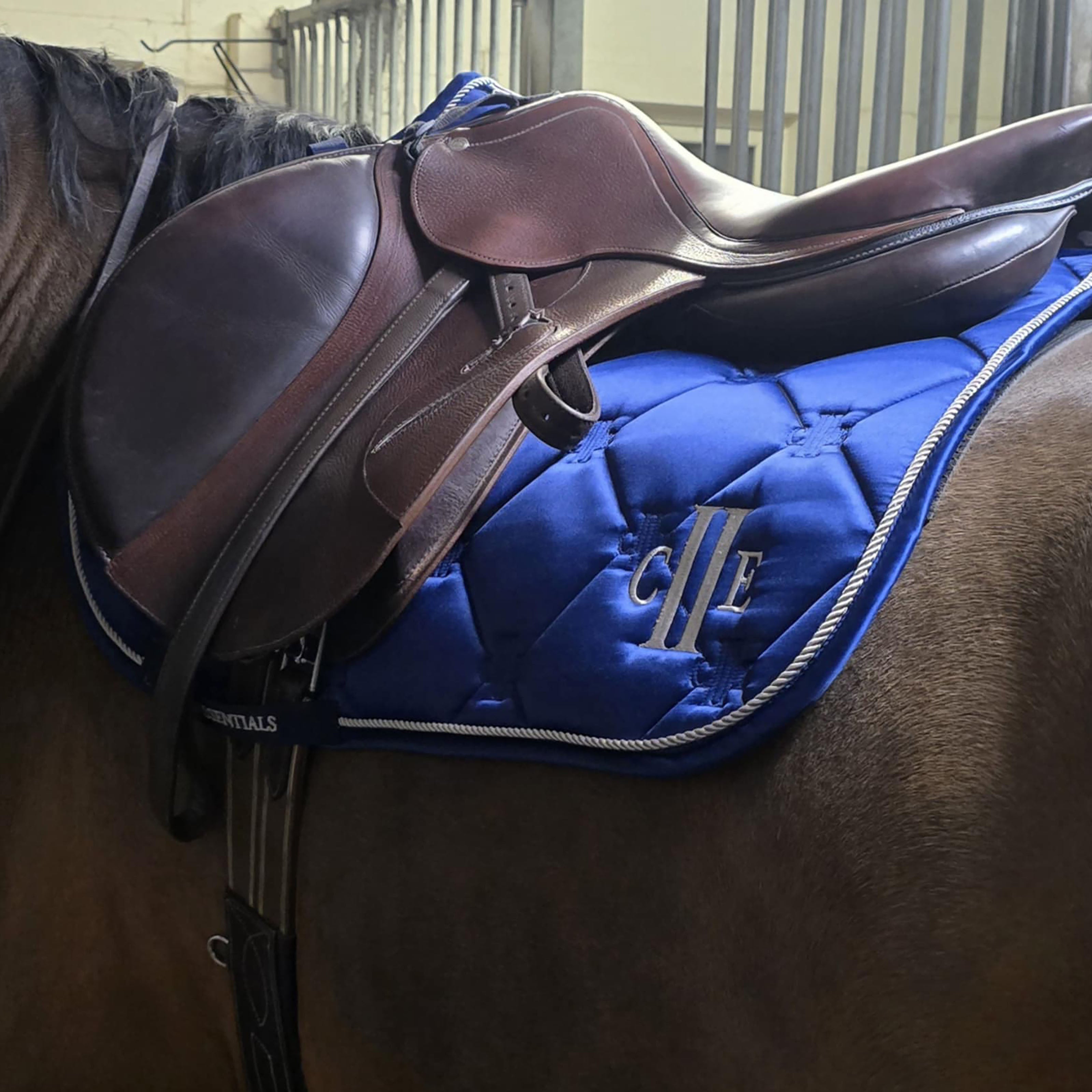 SIMI VALLEY Jumping Satin Saddlepad Italy Blue (Sky diver)